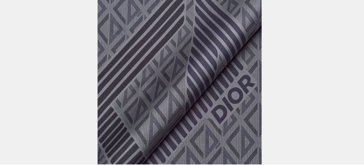 Dior CD Diamond Bandana Navy Blue and Gray Silk Size ONE SIZE - 2 Thumbnail