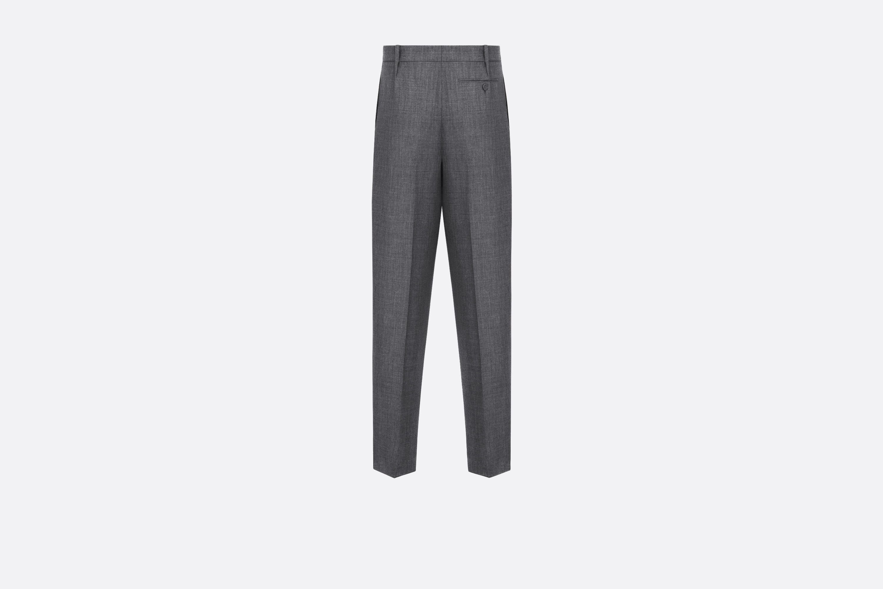 Dior Pleated Pants Anthracite Gray Virgin Wool Size US 38 / EU 54 - 2 Thumbnail