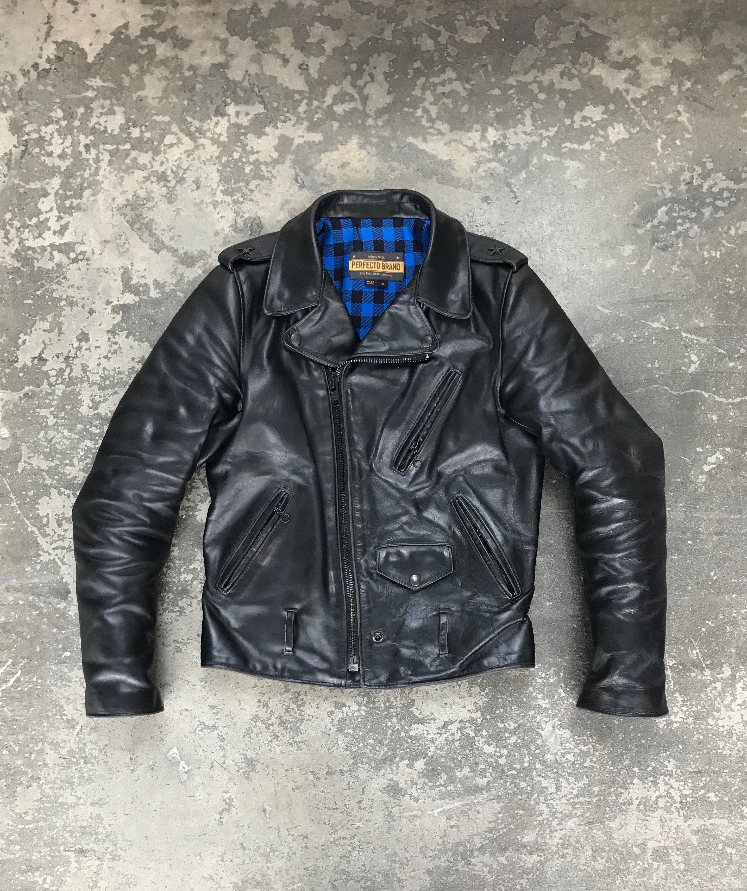 Schott NYC Perfecto P613S Steerhide Leather Jacket - Black
