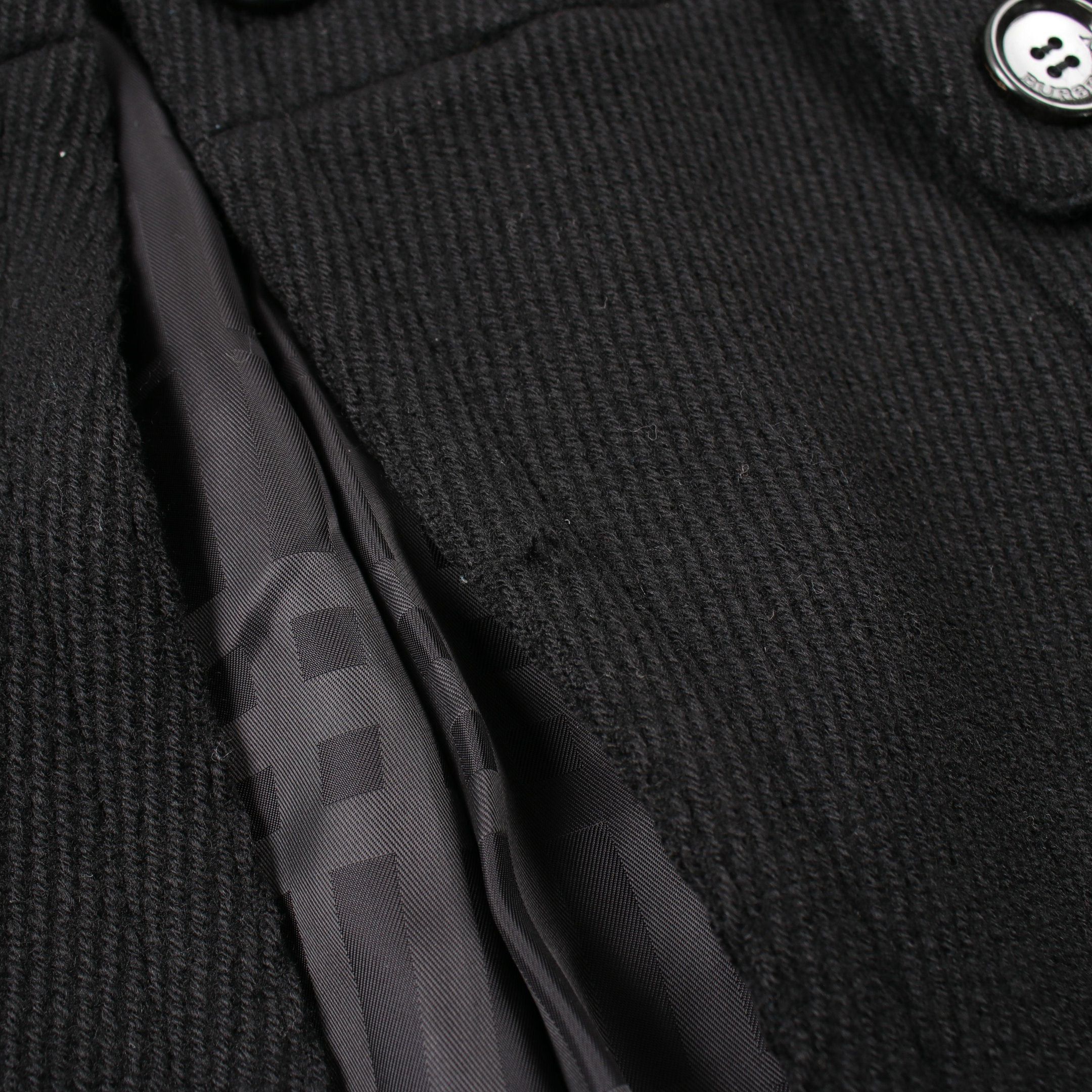 Burberry Burberry Coat Wool Cashmere Black Size ONE SIZE - 6 Thumbnail