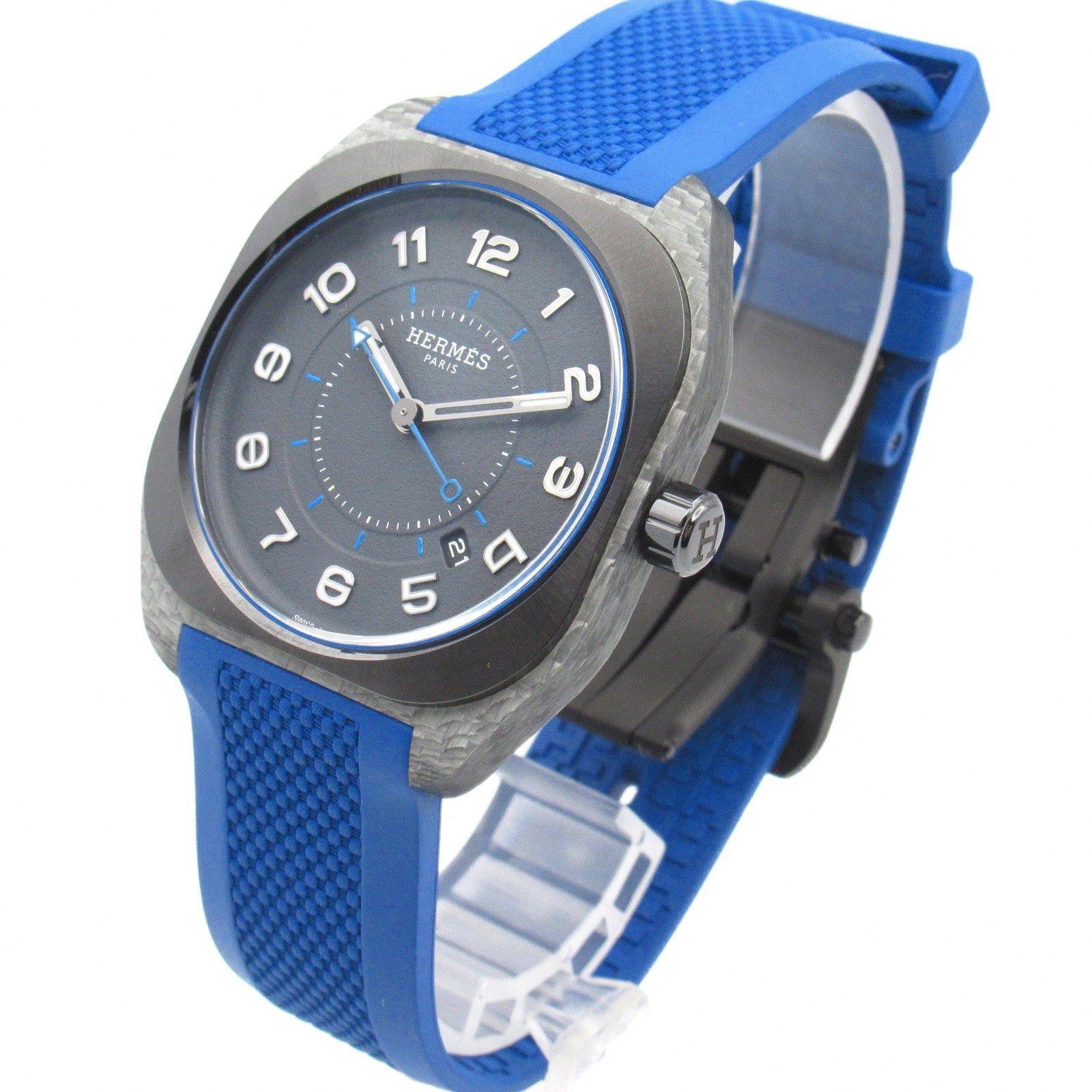 Hermes Hermes H08 Mens Watch Automatic Winding Titanium Rubber Belt Gray Size ONE SIZE - 2 Thumbnail