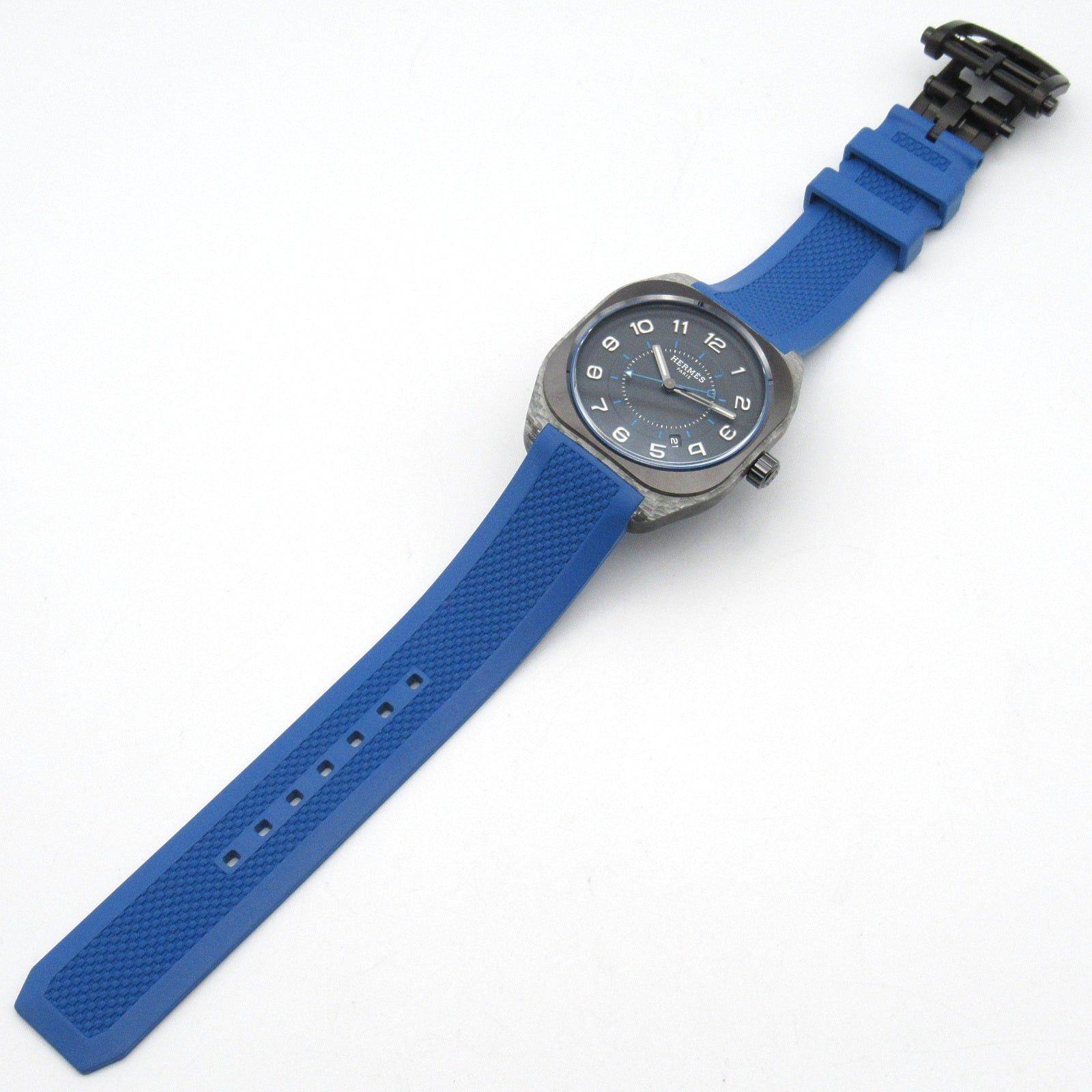 Hermes Hermes H08 Mens Watch Automatic Winding Titanium Rubber Belt Gray Size ONE SIZE - 6 Thumbnail