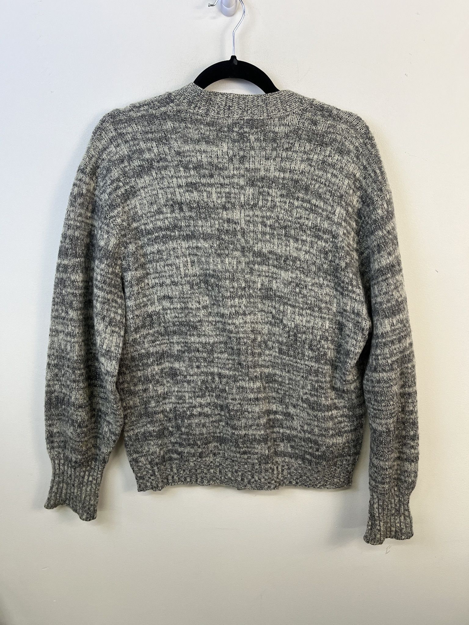 Vintage Vintage Knit Sweater 1990s Heather Grey Knit Cardigan Size S Size US S / EU 44-46 / 1 - 3 Thumbnail