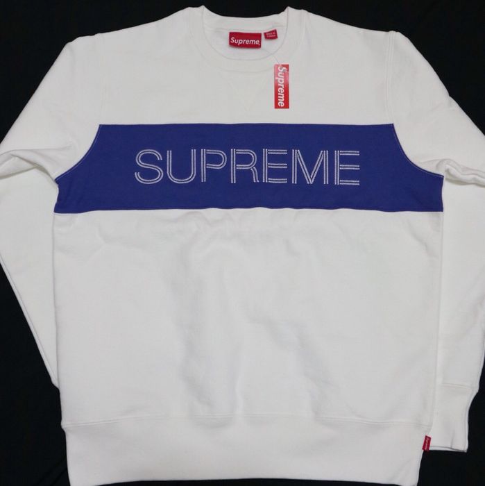 Supreme zig zag 2024 stitch panel crewneck