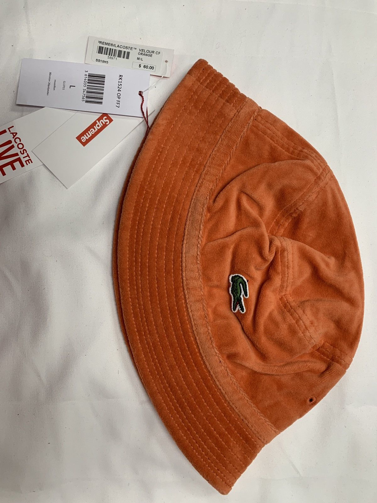 Supreme Supreme Lacoste SS18 Velour Crusher | Grailed