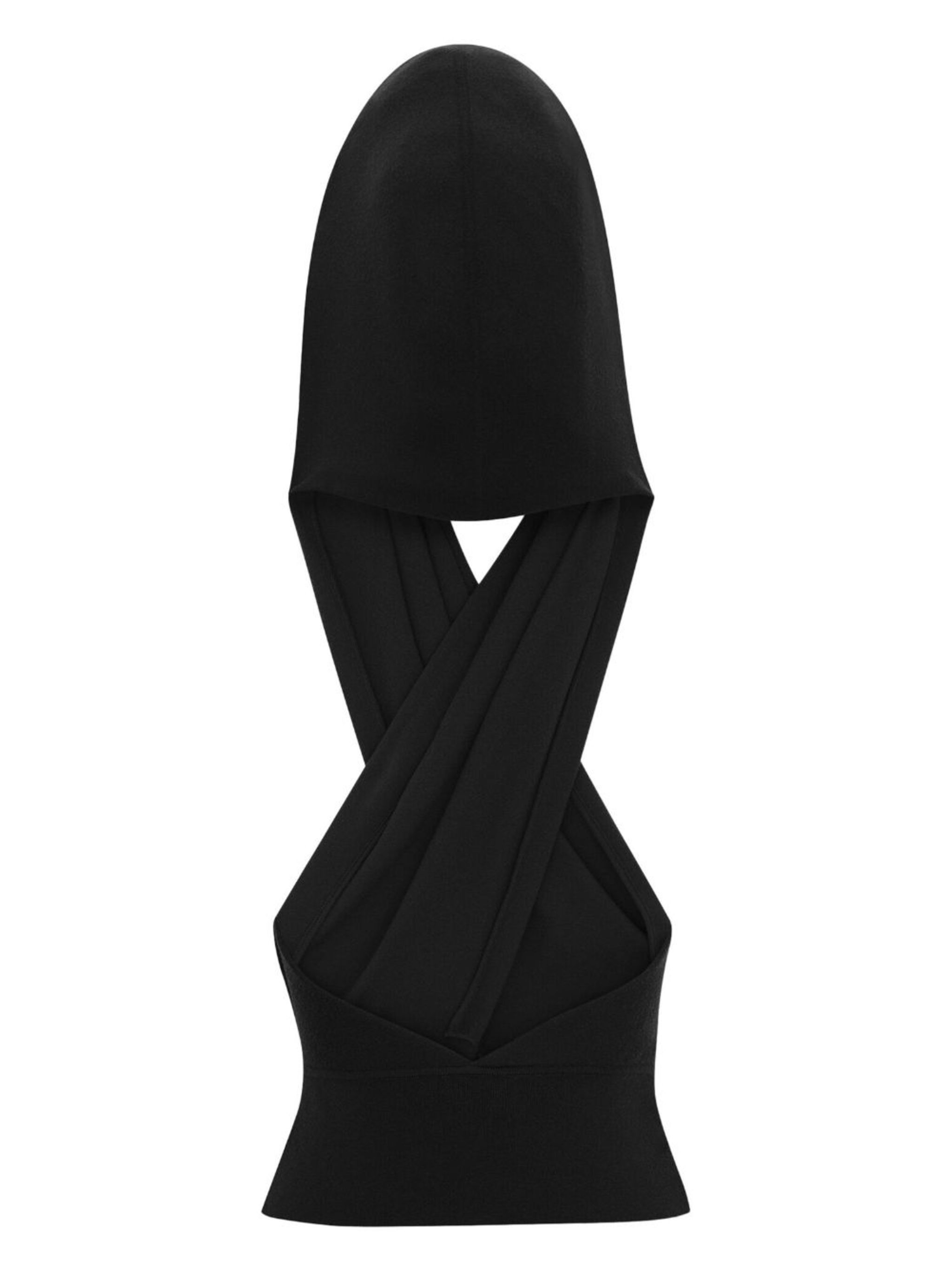 Saint Laurent Paris hooded top in wool black Size S / US 4 / IT 40 - 2 Thumbnail