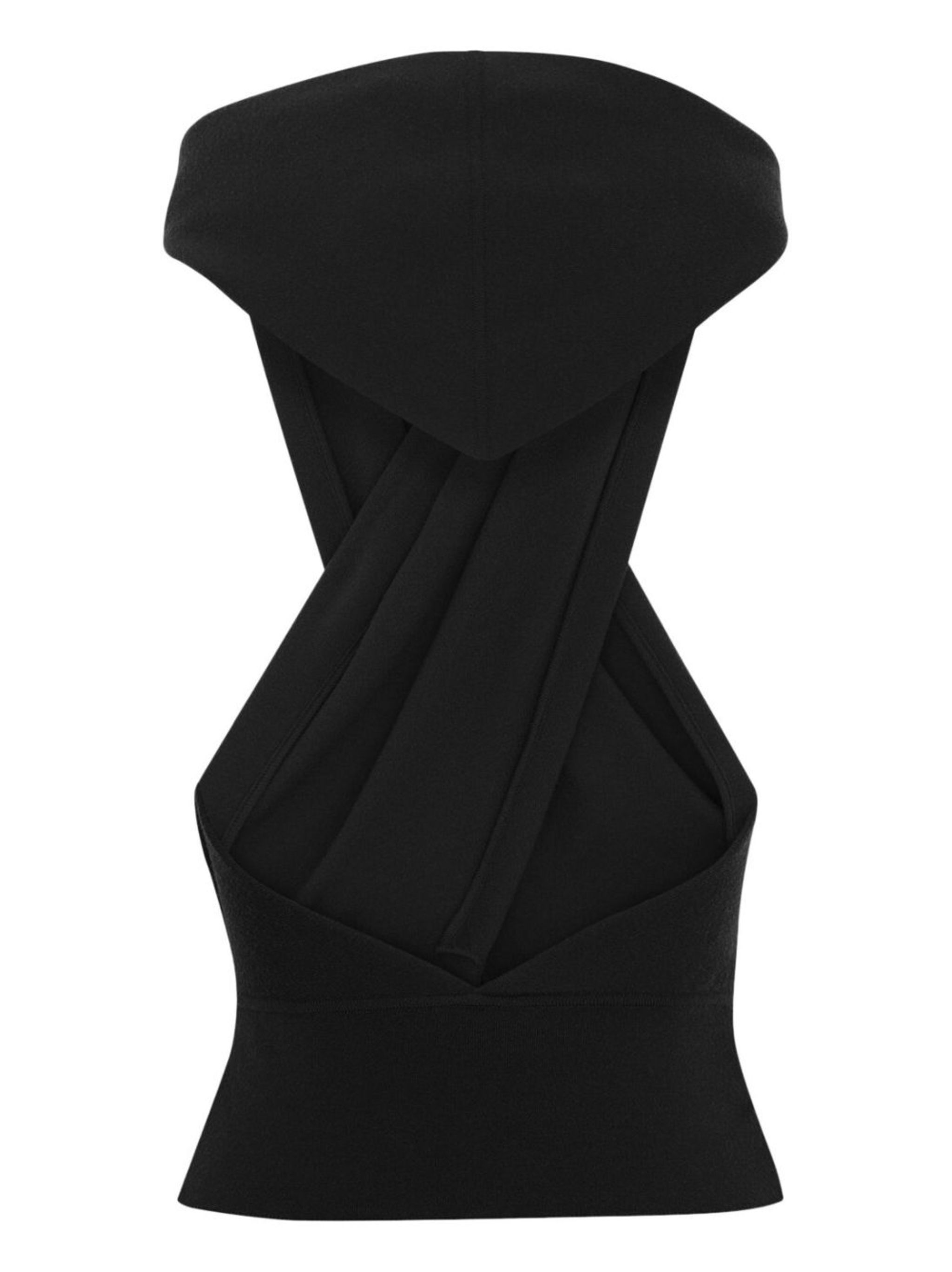 Saint Laurent Paris hooded top in wool black Size L / US 10 / IT 46 - 3 Thumbnail