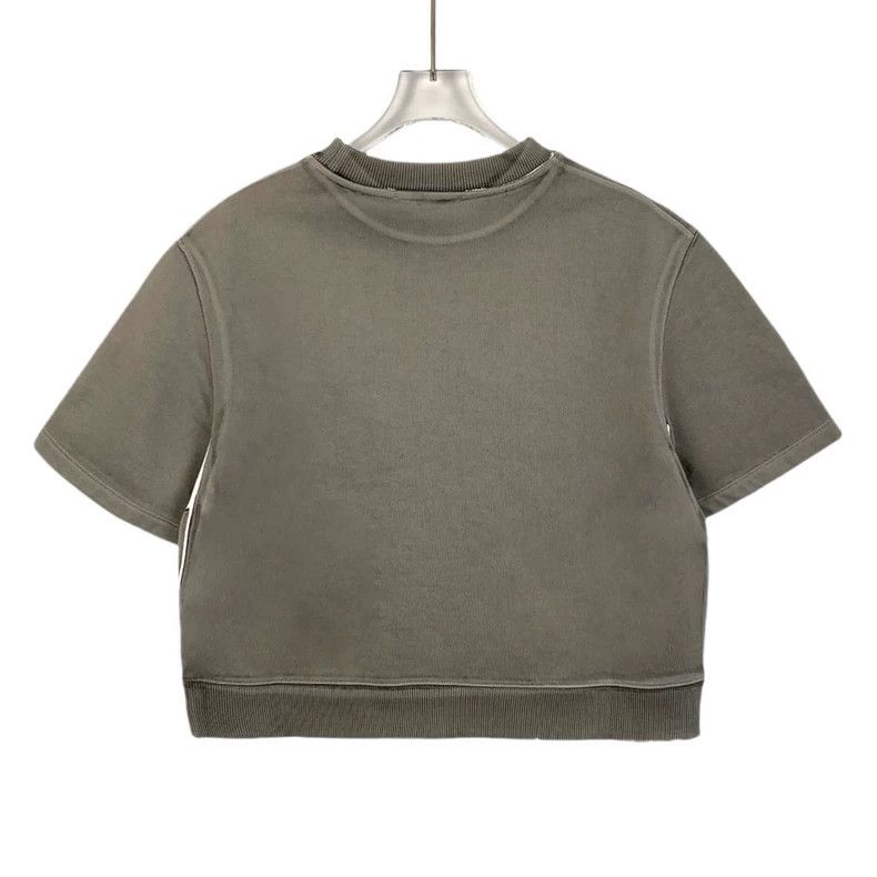 Miu Miu MiuMiu 23' Grey Logo Letter Print Cotton Crewneck Short-sleeve T-shirt Size US M / EU 48-50 / 2 - 2 Thumbnail