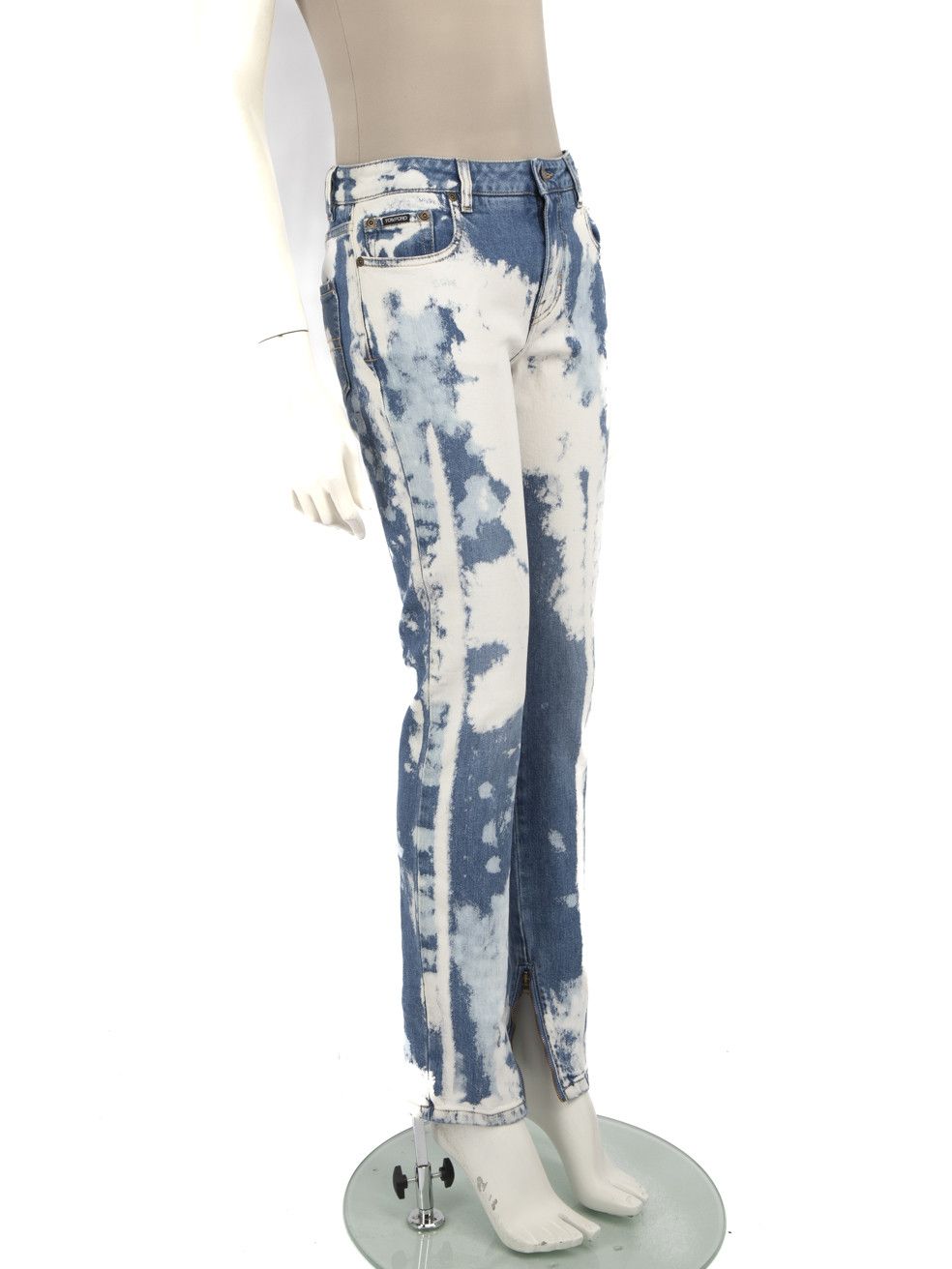 Tom Ford Blue Bleached Denim Skinny Jeans Size 27" / US 4 / IT 40 - 2 Thumbnail