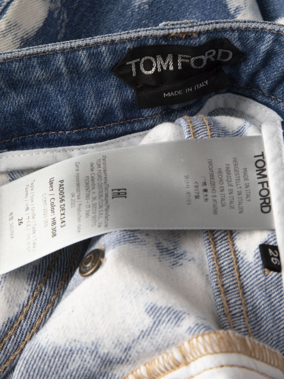 Tom Ford Blue Bleached Denim Skinny Jeans Size 27" / US 4 / IT 40 - 5 Thumbnail