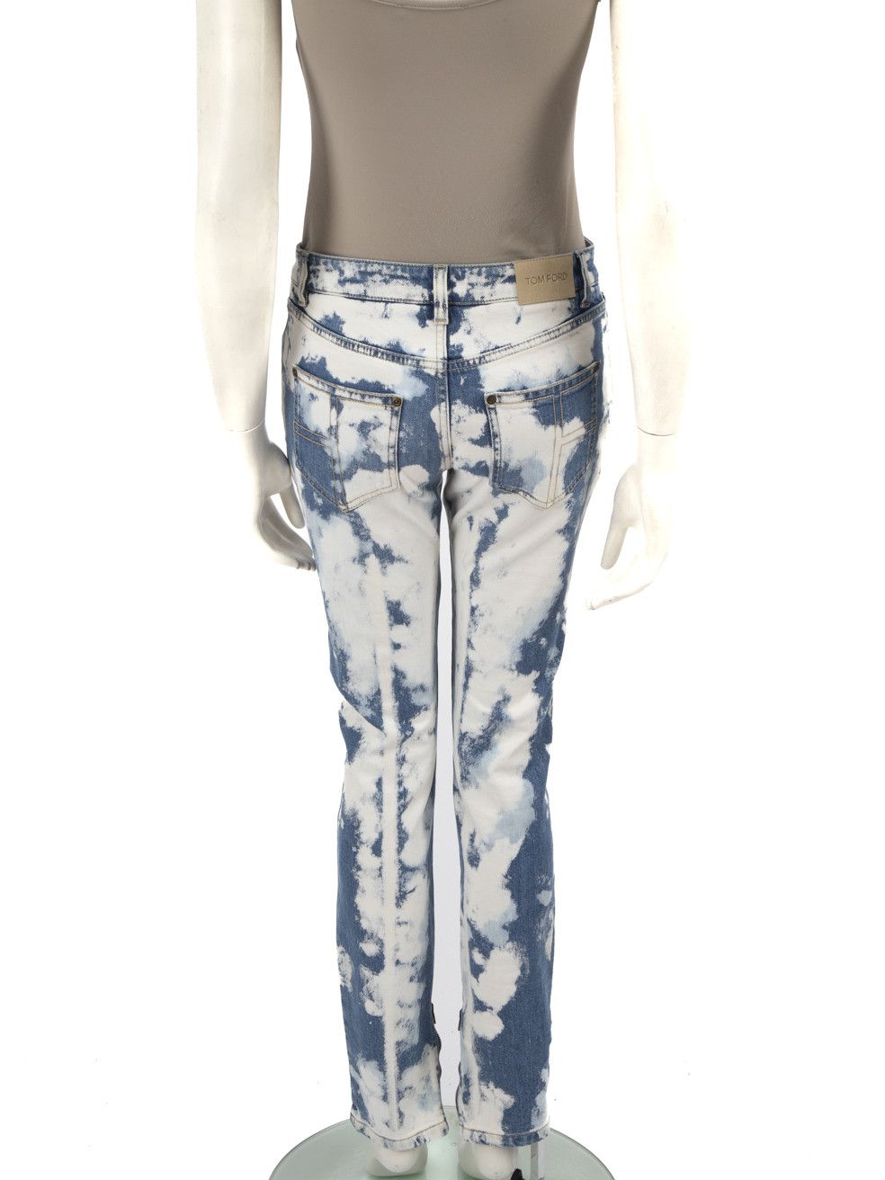 Tom Ford Blue Bleached Denim Skinny Jeans Size 27" / US 4 / IT 40 - 3 Thumbnail