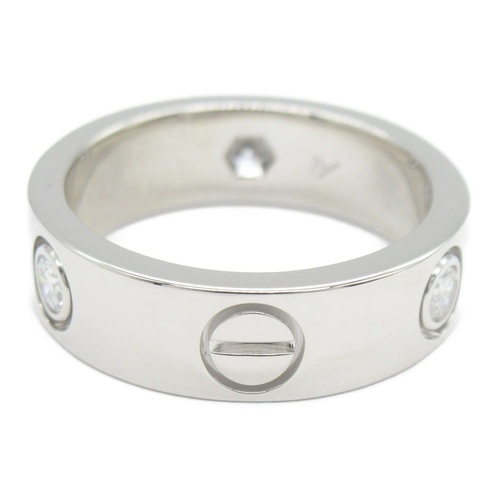 Cartier Cartier Love Ring 3P Diamond K18Wg (White Gold) Clear Size ONE SIZE - 3 Thumbnail