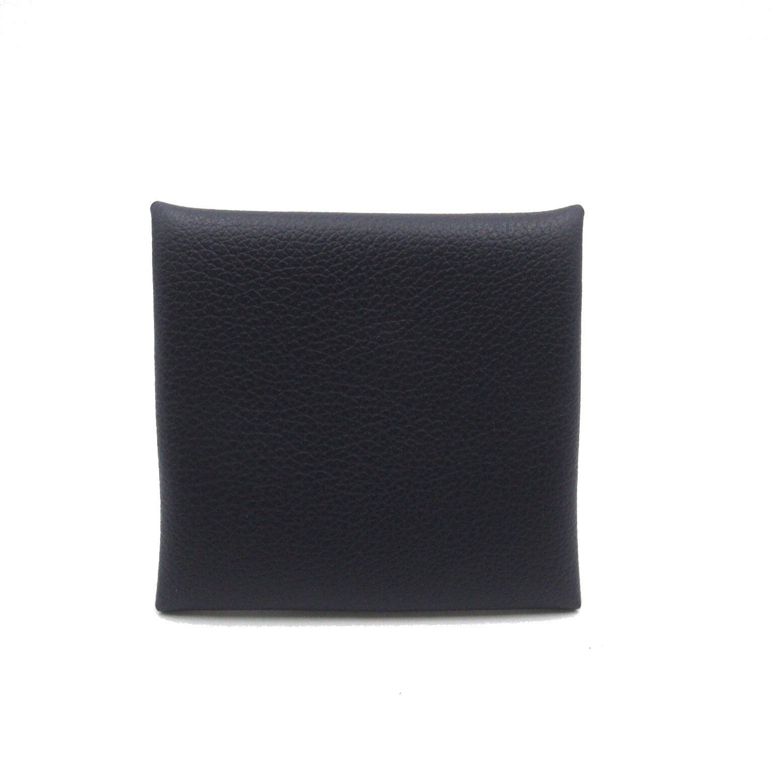 Hermes Hermes Bastia Coin Purse Leather Evercolor Navy Blue Indigo Silver Hardware Double Engraved Size ONE SIZE - 2 Thumbnail