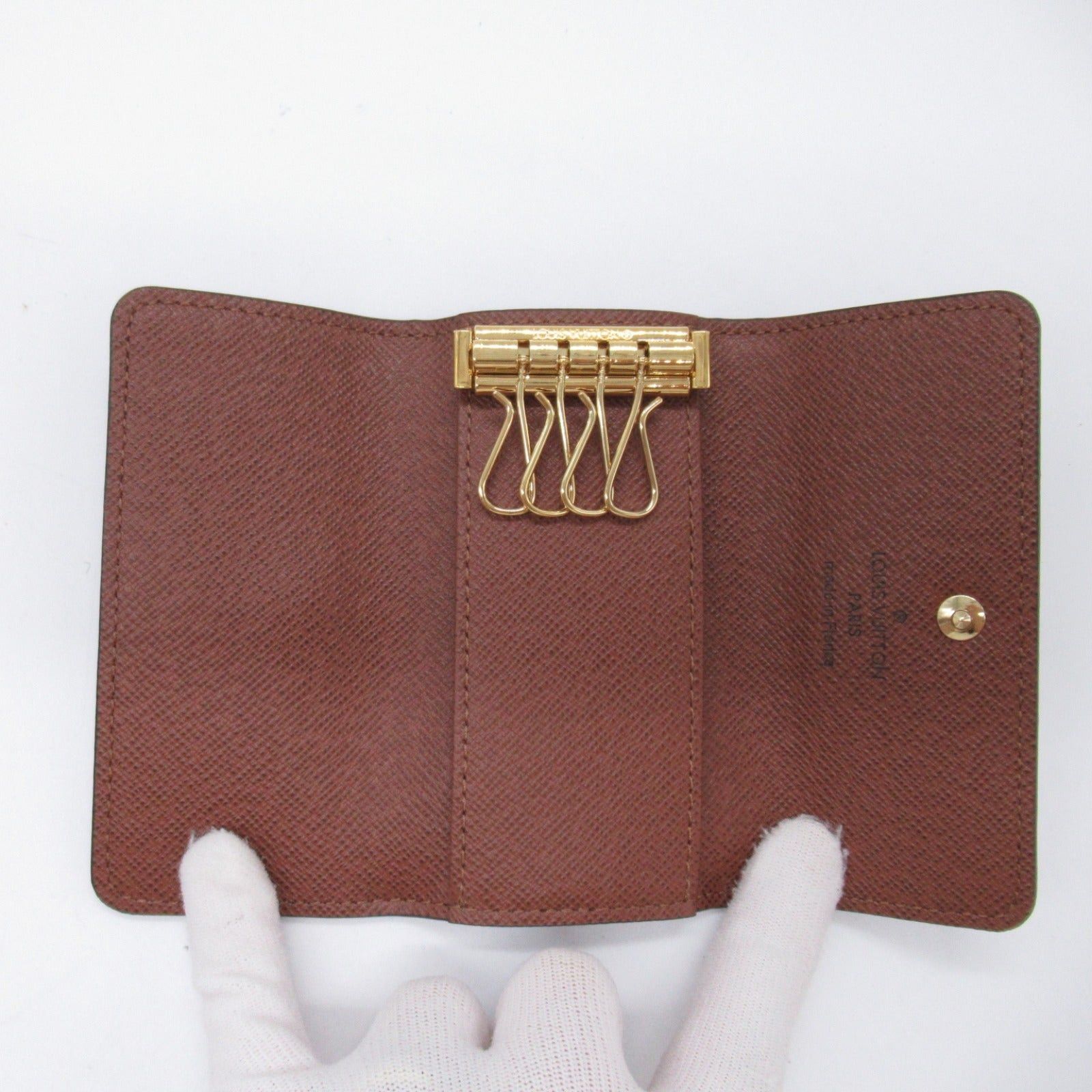 Louis Vuitton Louis Vuitton Multicle 4 Key Case Coated Canvas Monogram Brown Size ONE SIZE - 3 Thumbnail