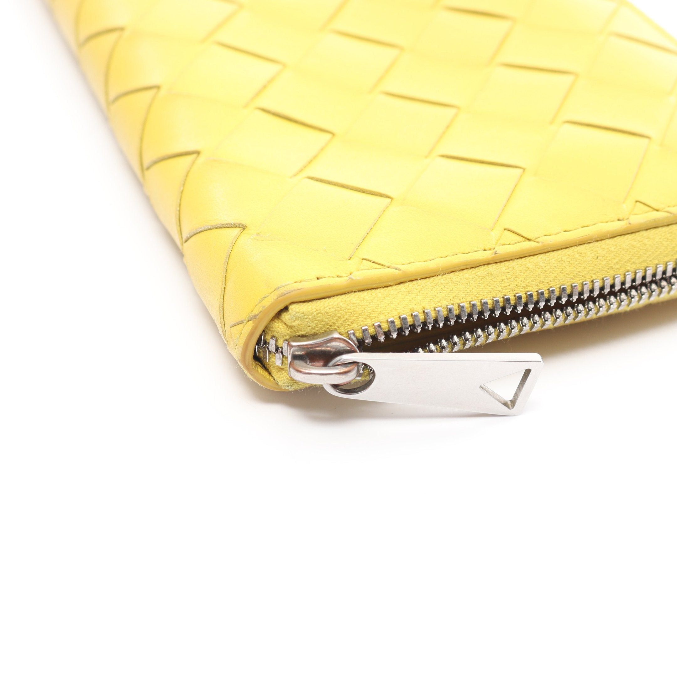 Bottega Veneta Bottega Veneta Round Zipper Long Wallet Leather Yellow Size ONE SIZE - 7 Thumbnail