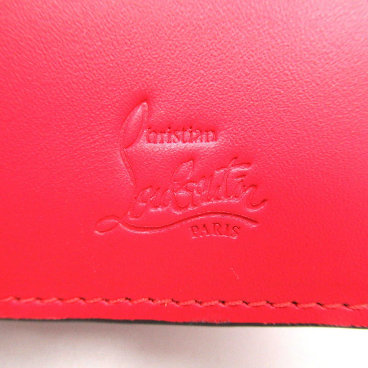 Christian Louboutin Christian Louboutin Bi My Side Bi-Fold Wallet Leather Black Red Size ONE SIZE - 8 Thumbnail