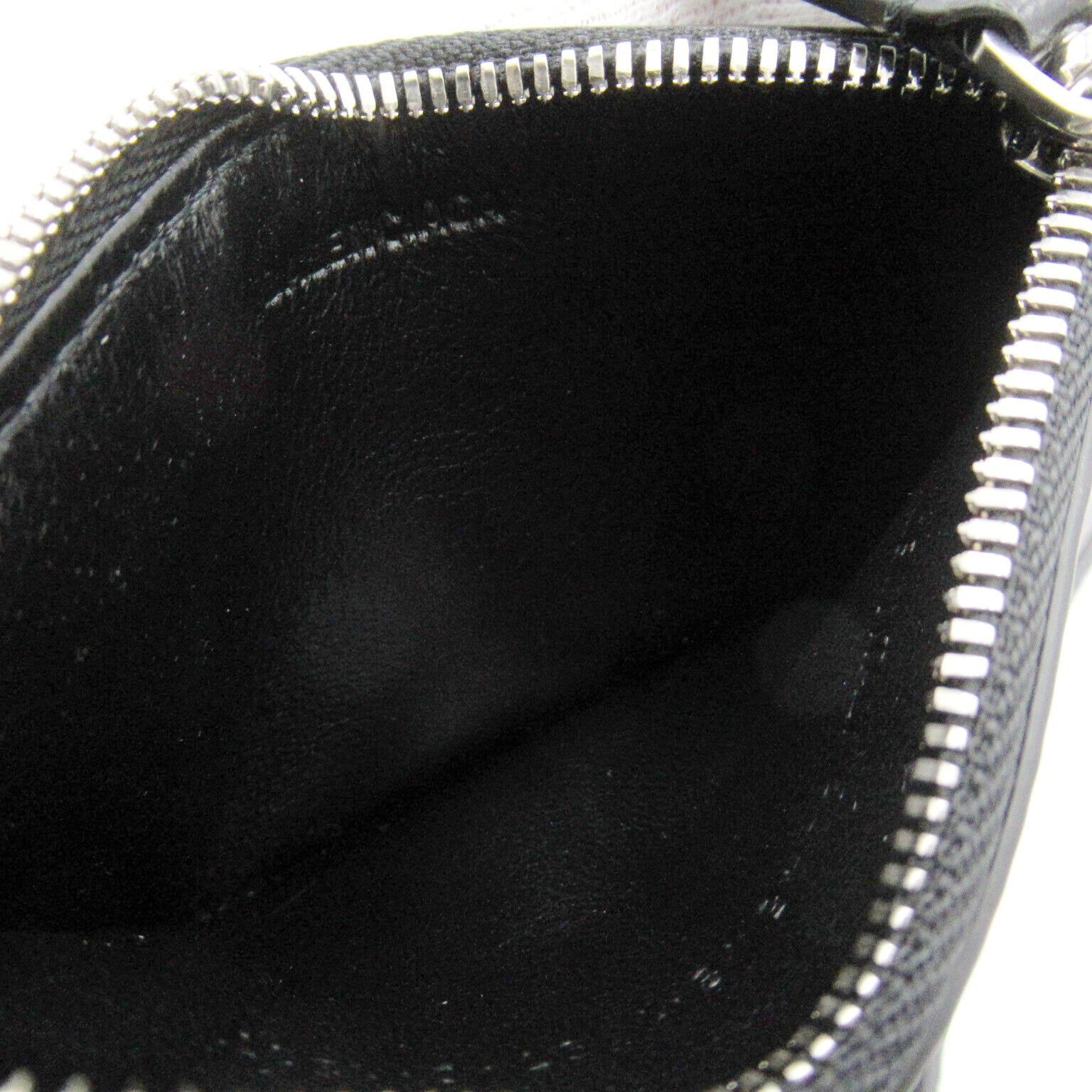 Balenciaga Balenciaga With Strap Key Ring Card Case Leather Black White Size ONE SIZE - 6 Thumbnail