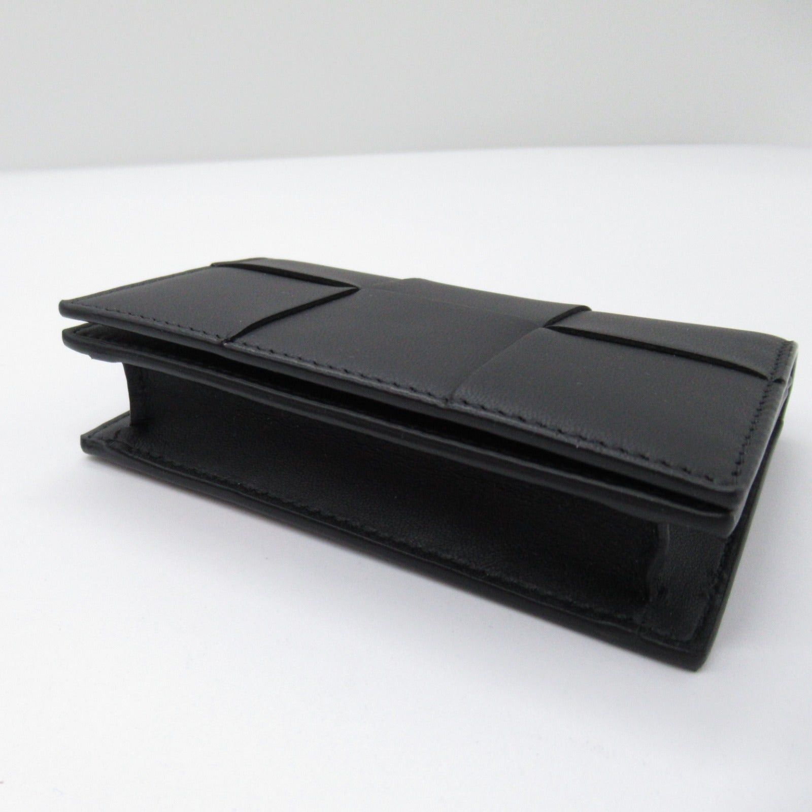 Bottega Veneta Bottega Veneta Card Case Lambskin (Sheepskin) Black Size ONE SIZE - 3 Thumbnail