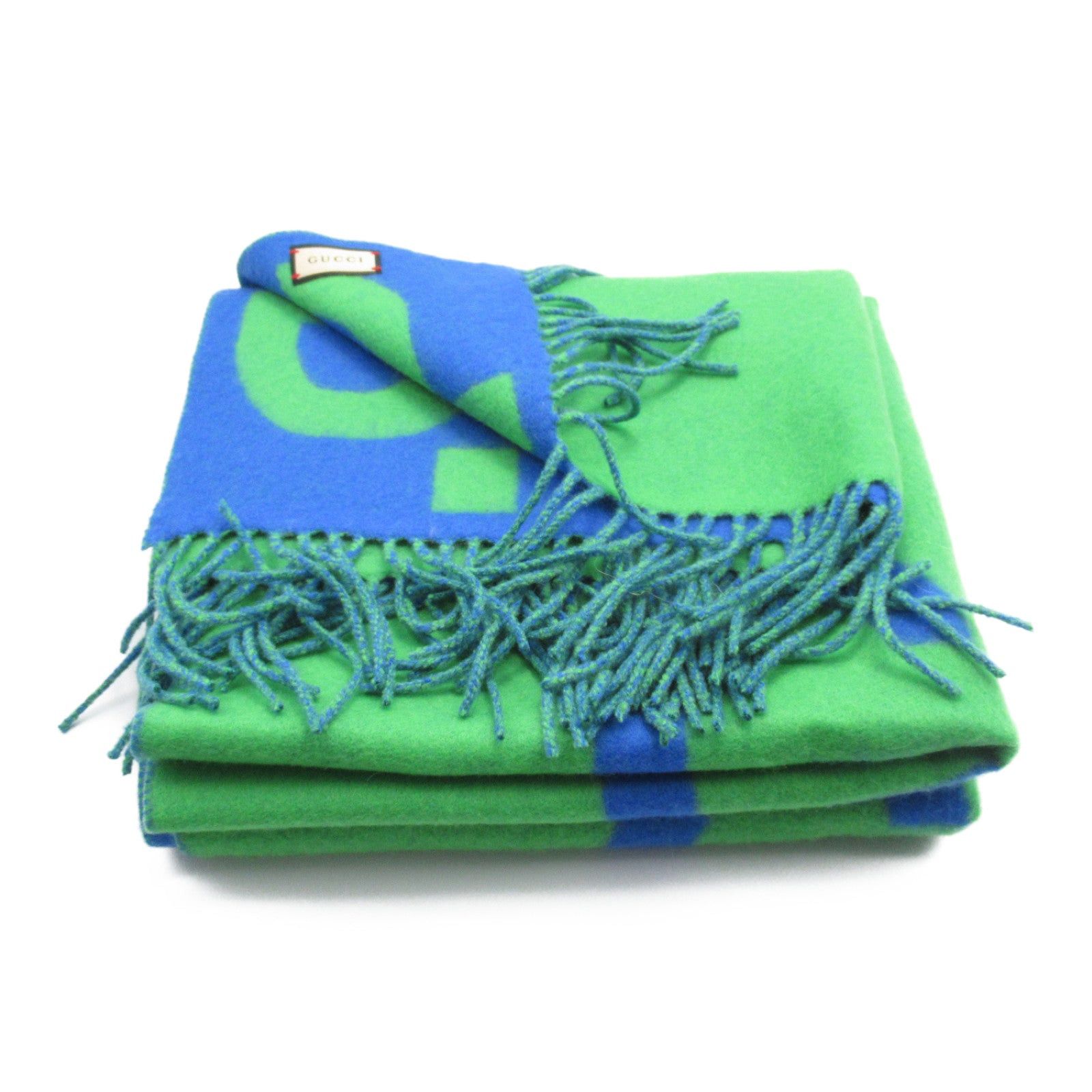 Gucci Gucci Scarf Wool Green Size ONE SIZE - 2 Thumbnail