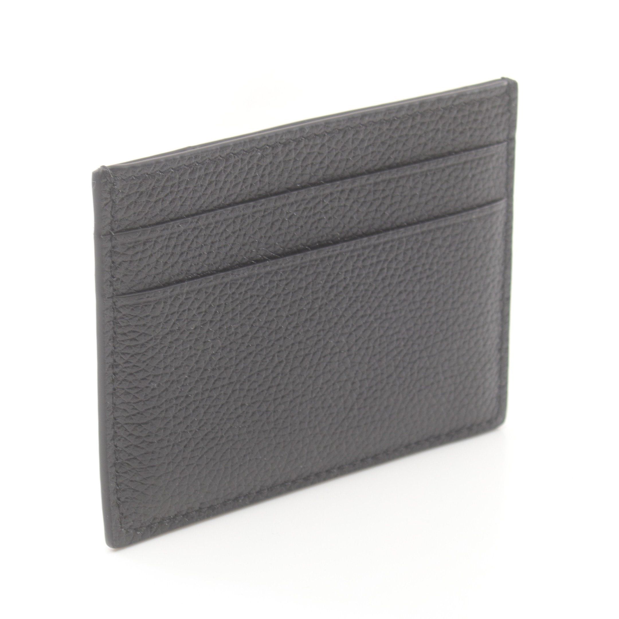 Balenciaga Balenciaga Card Case Logo Print Leather Black Size ONE SIZE - 2 Thumbnail