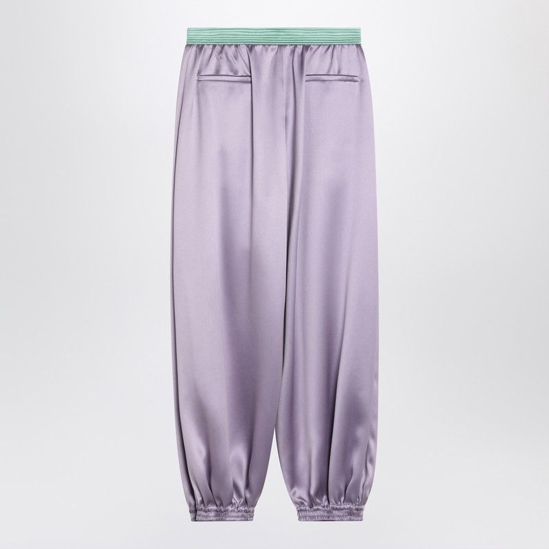 Valentino Valentino Wide Lilac Silk Pants Size 27" / US 4 / IT 40 - 2 Thumbnail