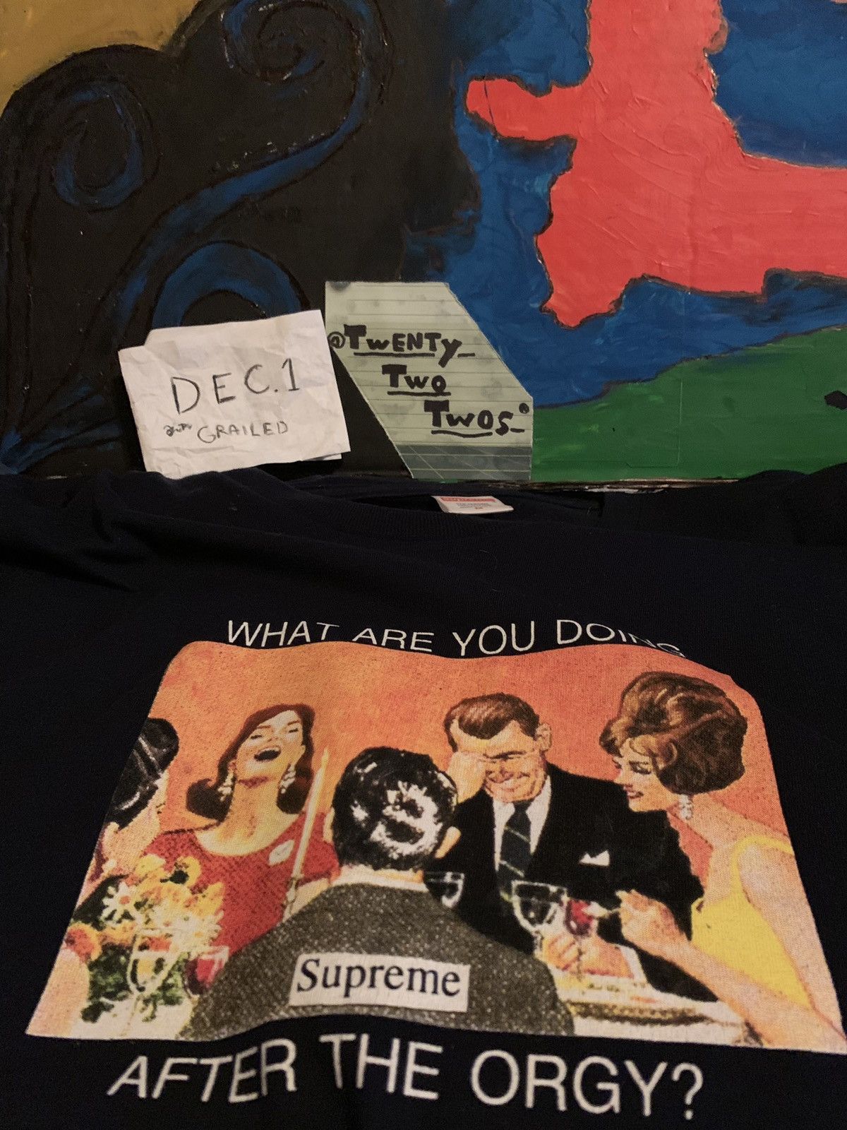 Supreme Orgy Tee Black Grailed