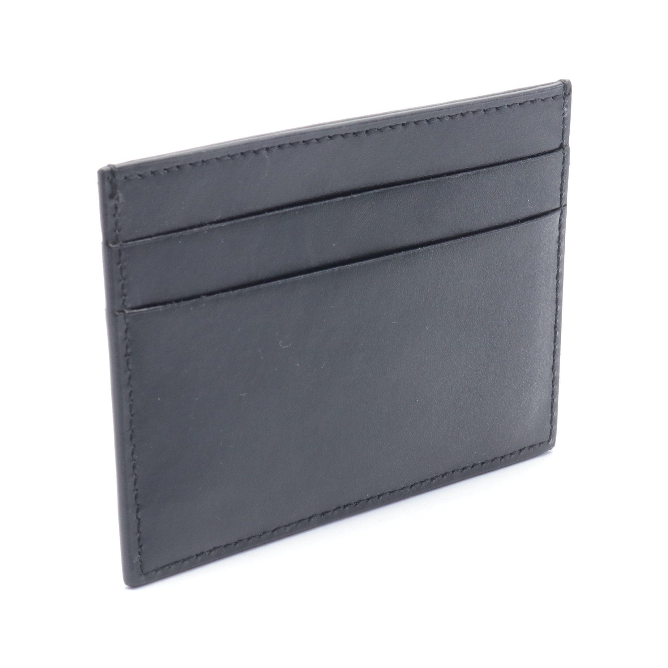 Balenciaga Balenciaga Cash Card Case Logo Print Leather Black Size ONE SIZE - 2 Thumbnail