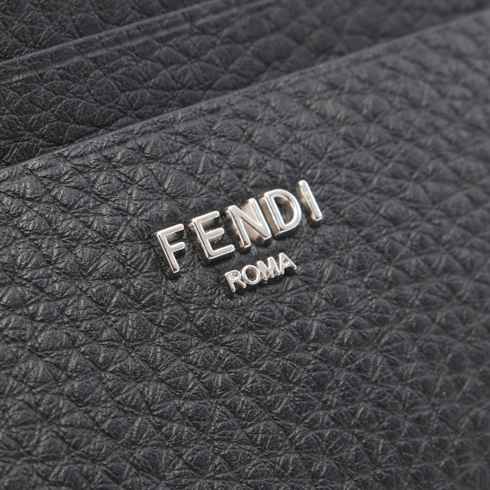Fendi Fendi Selleria Card Case Leather Black Size ONE SIZE - 4 Thumbnail