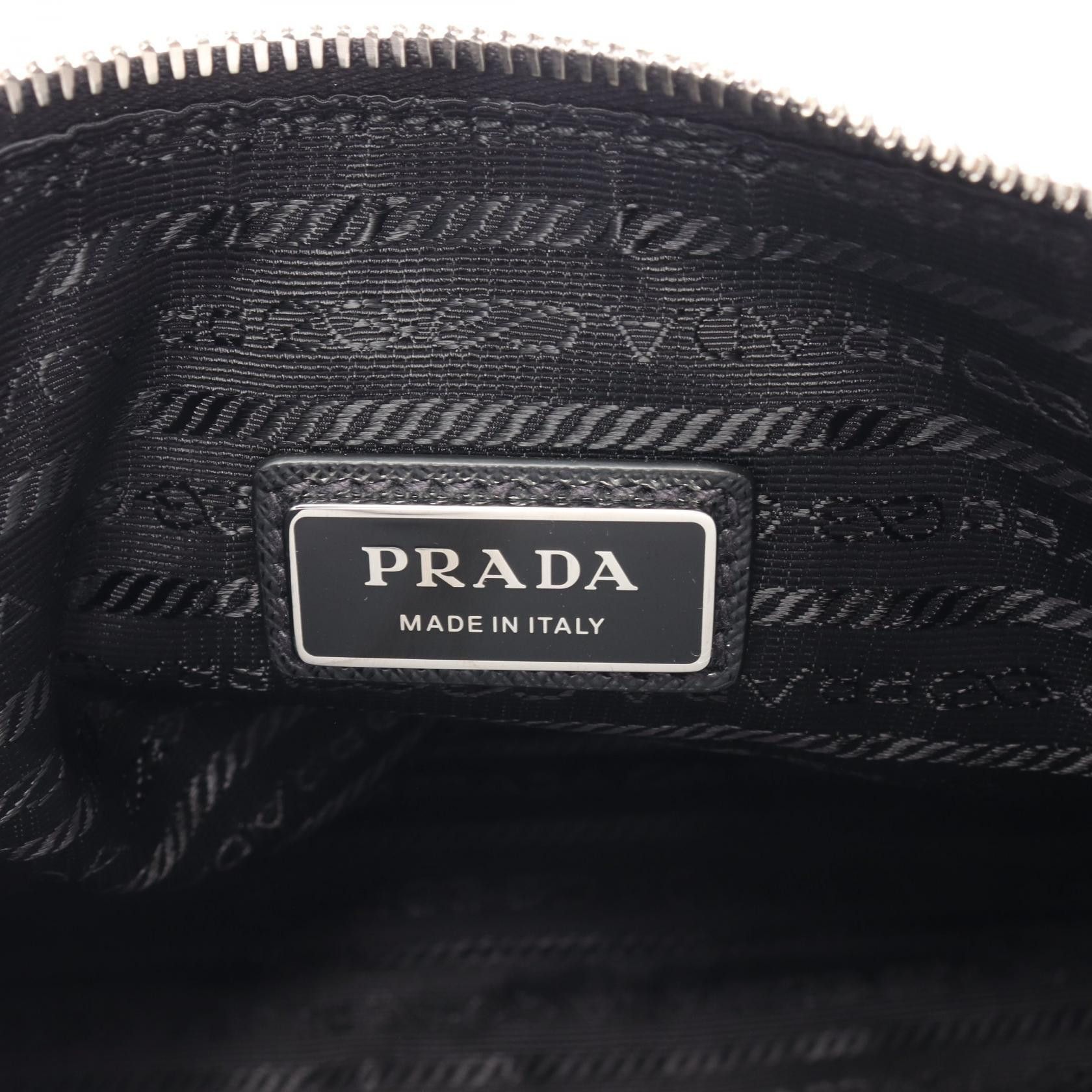 Prada Prada Saffiano Travel Shoulder Bag Leather Black Size ONE SIZE - 4 Thumbnail