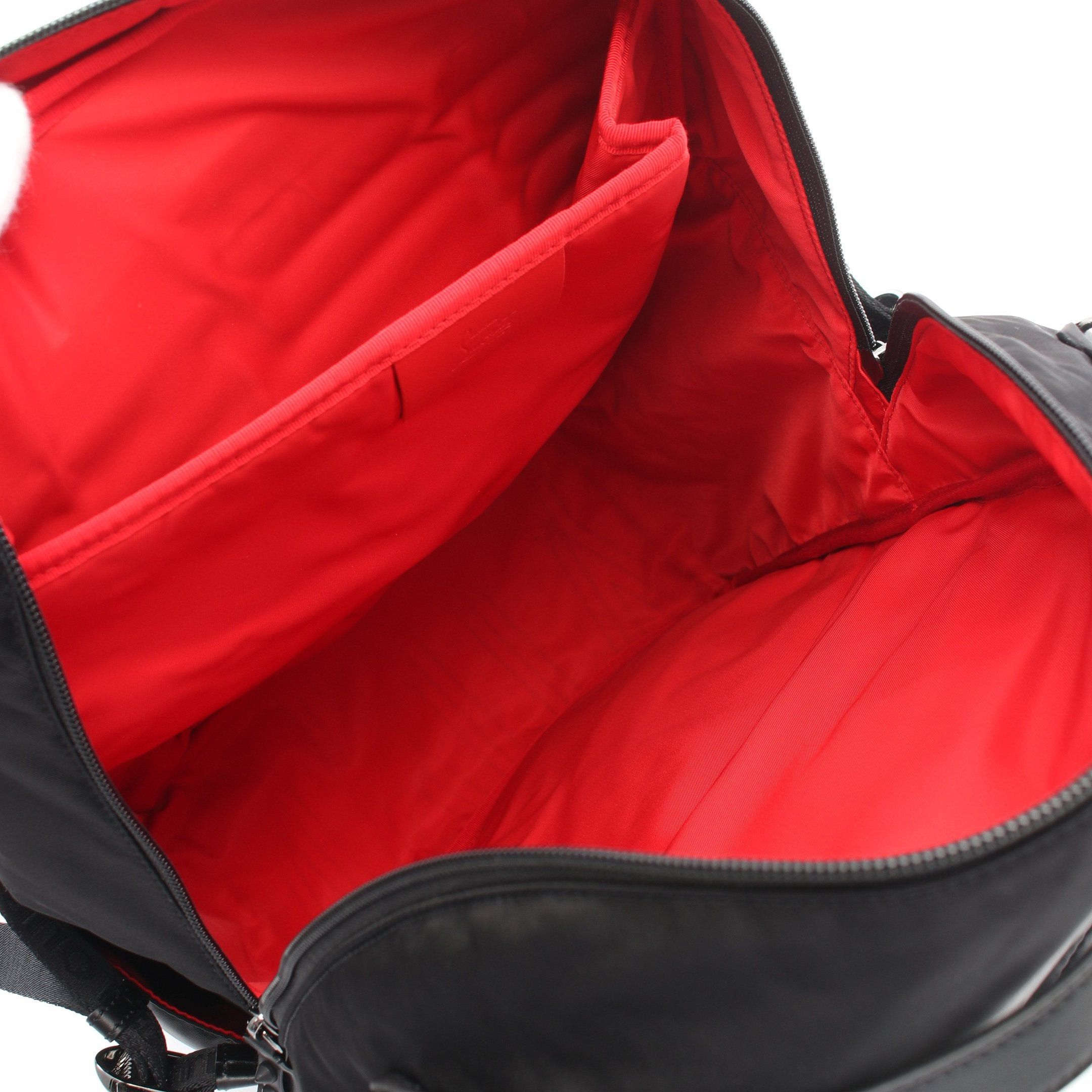 Christian Louboutin Christian Louboutin Loubideal Backpack Rucksack Nylon Rubber Leather Black Size ONE SIZE - 3 Thumbnail