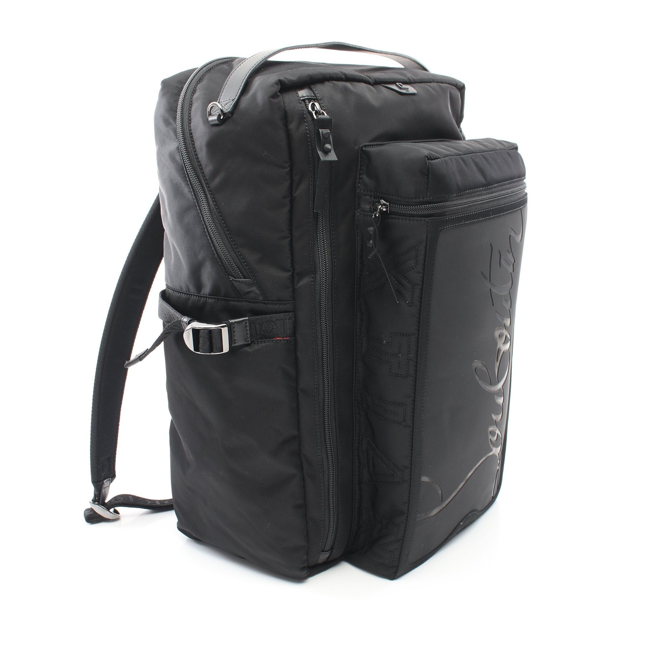 Christian Louboutin Christian Louboutin Loubideal Backpack Rucksack Nylon Rubber Leather Black Size ONE SIZE - 7 Thumbnail