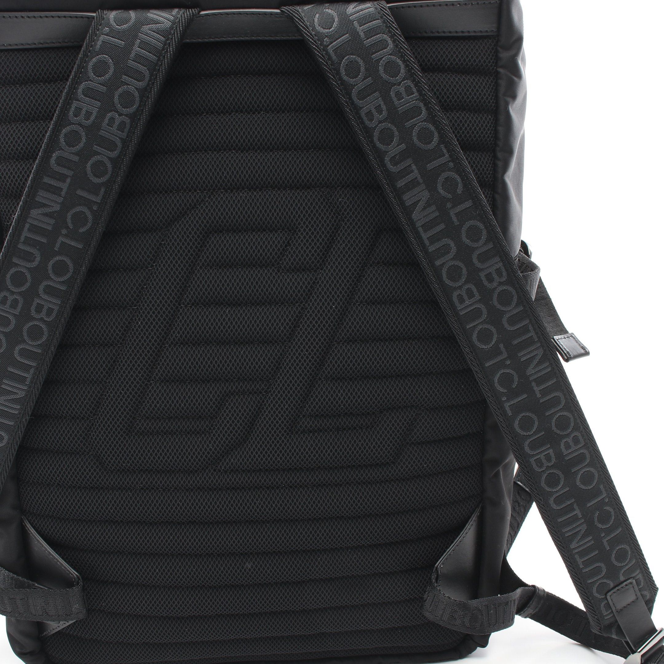 Christian Louboutin Christian Louboutin Loubideal Backpack Rucksack Nylon Rubber Leather Black Size ONE SIZE - 5 Thumbnail