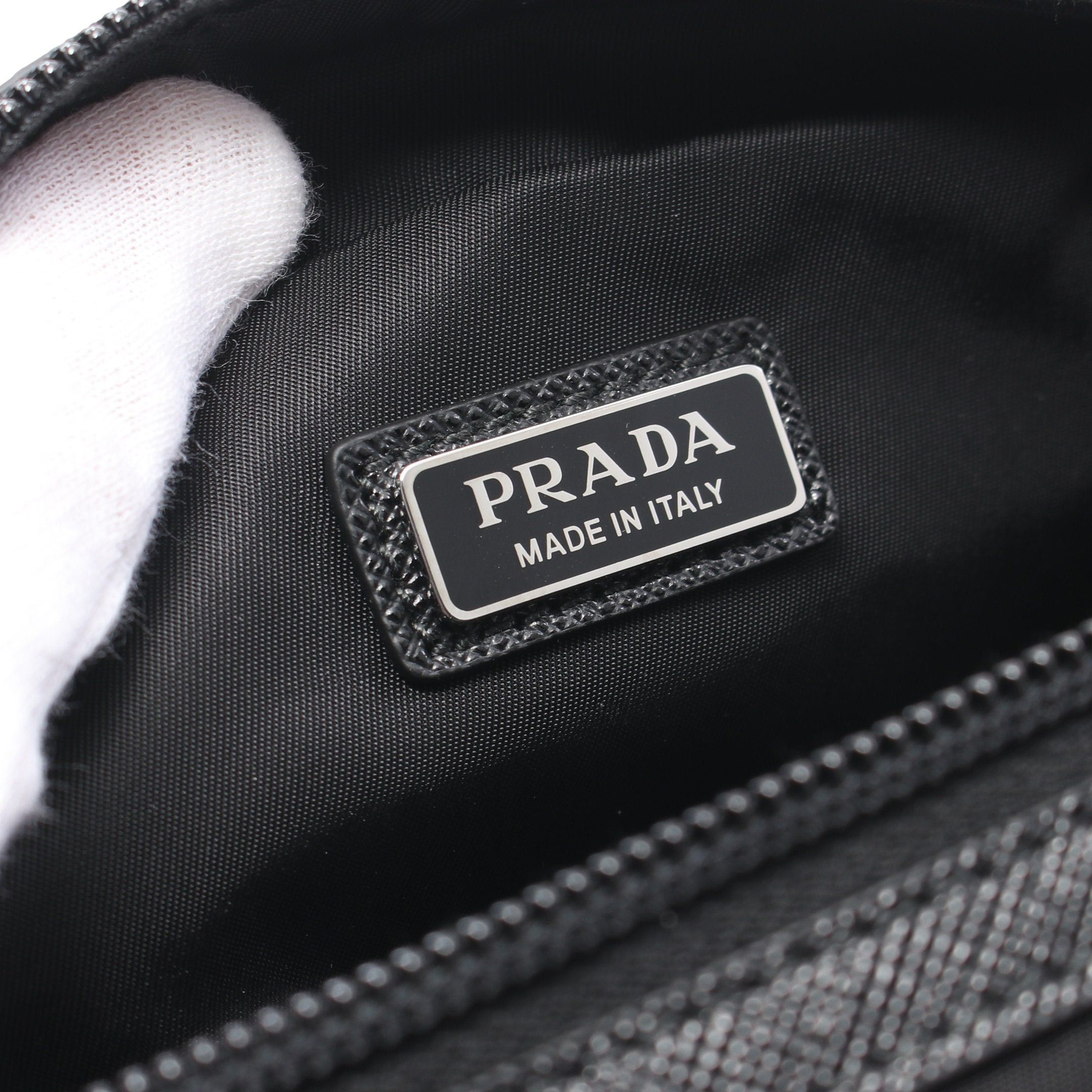 Prada Prada Triangle Logo Pouch Nylon Black Size ONE SIZE - 4 Thumbnail