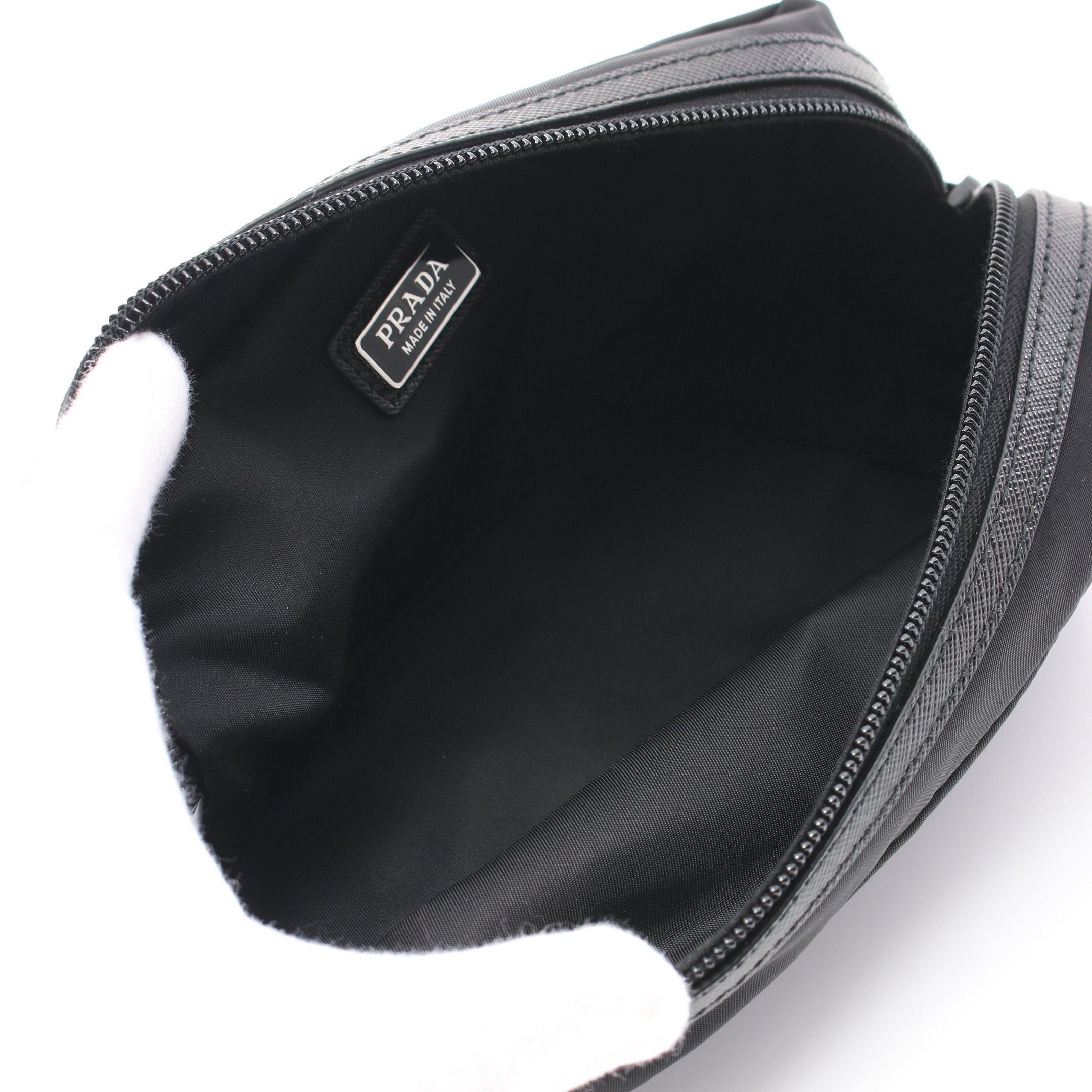 Prada Prada Triangle Logo Pouch Nylon Black Size ONE SIZE - 3 Thumbnail