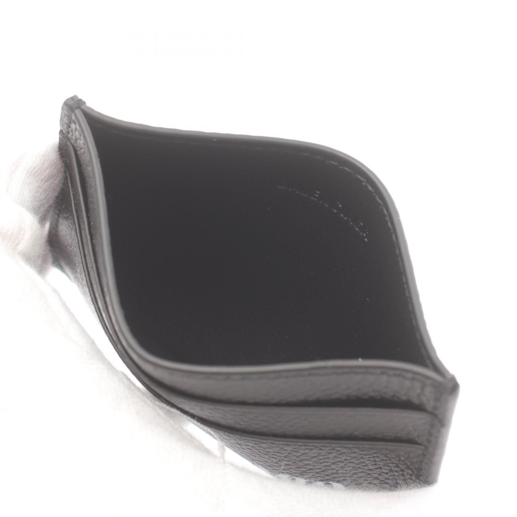 Balenciaga Balenciaga Card Case Leather Black Size ONE SIZE - 3 Thumbnail