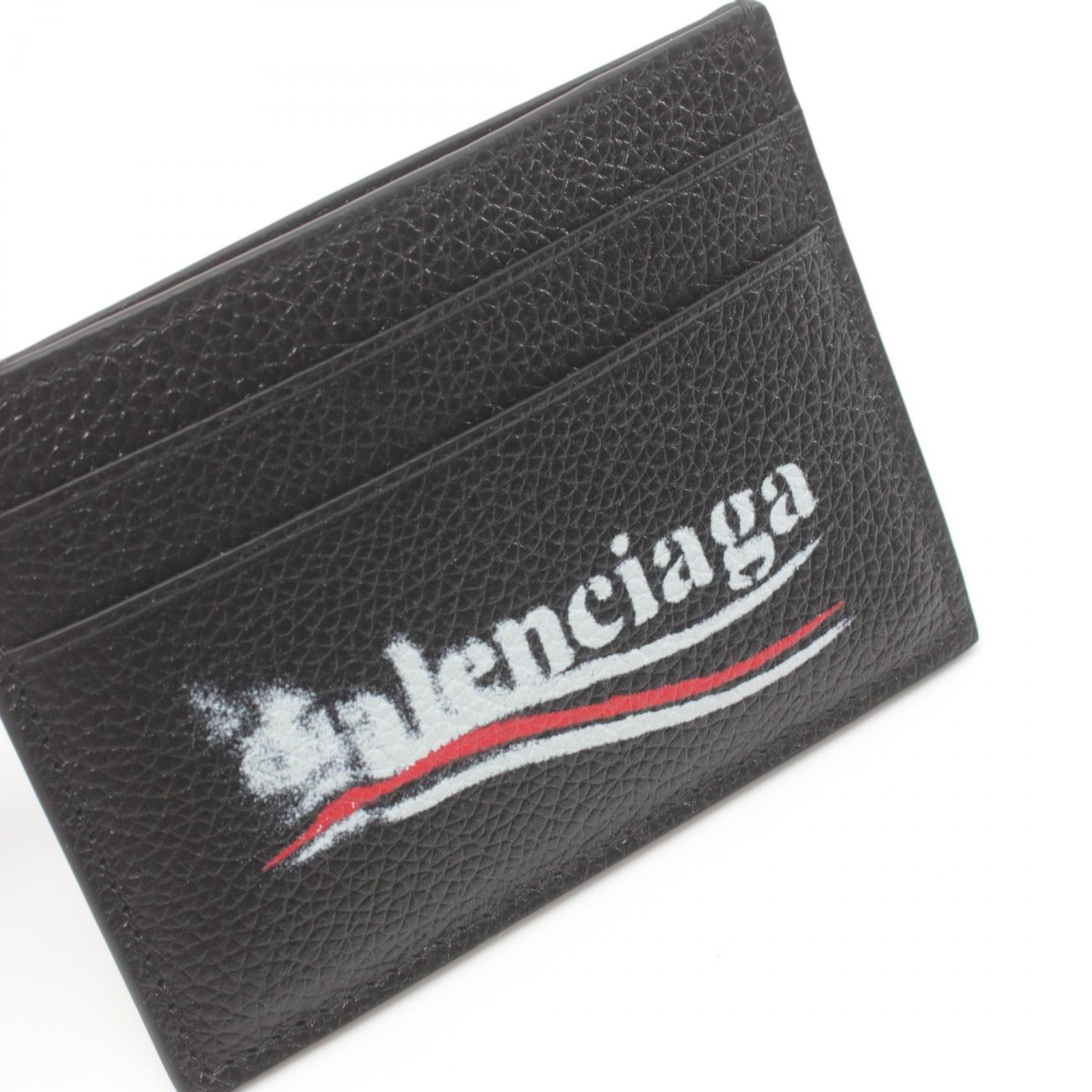 Balenciaga Balenciaga Card Case Leather Black Size ONE SIZE - 5 Thumbnail
