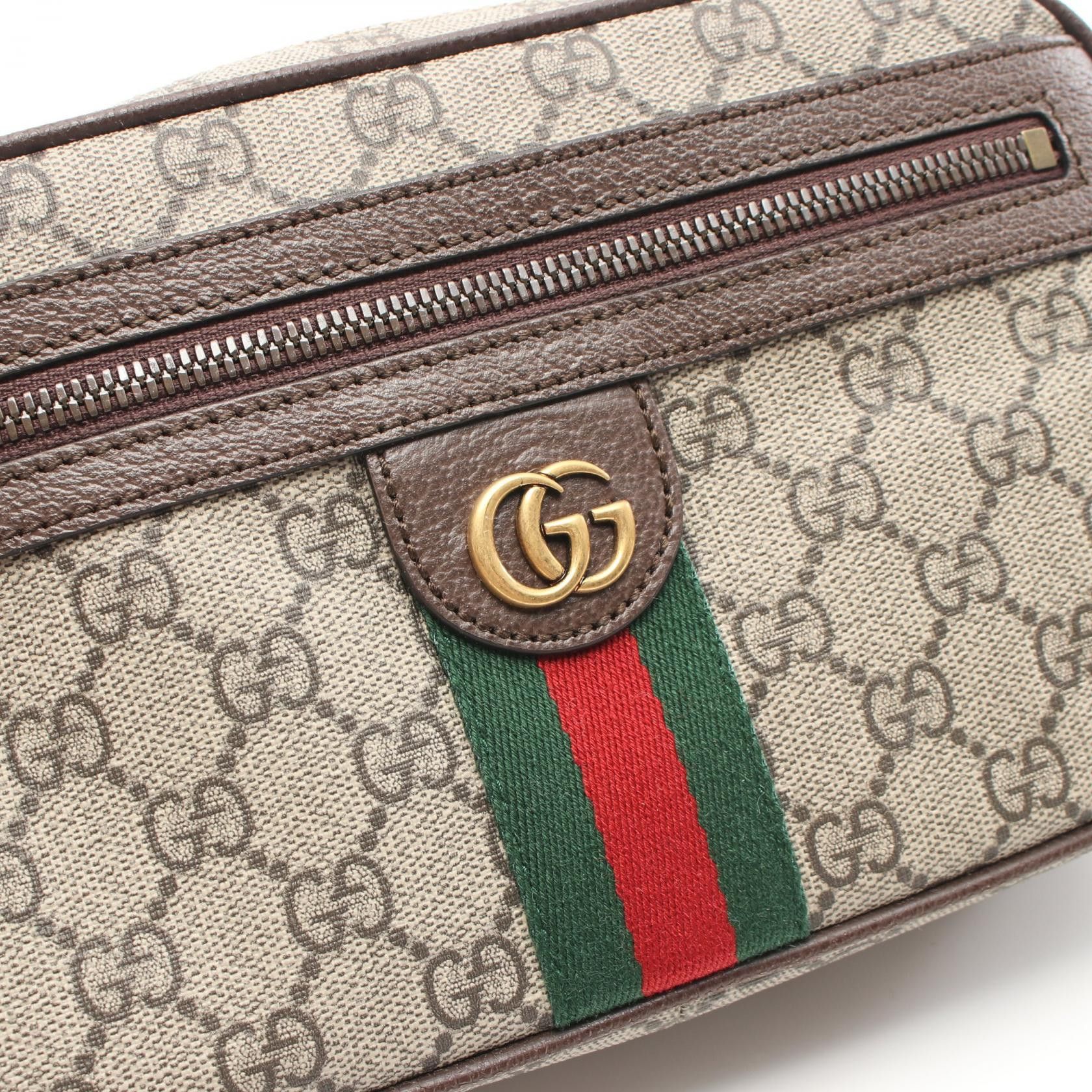 Gucci Gucci Ophidia Gg Supreme Body Bag Coated Canvas Leather Beige Brown Multicolor Size ONE SIZE - 5 Thumbnail
