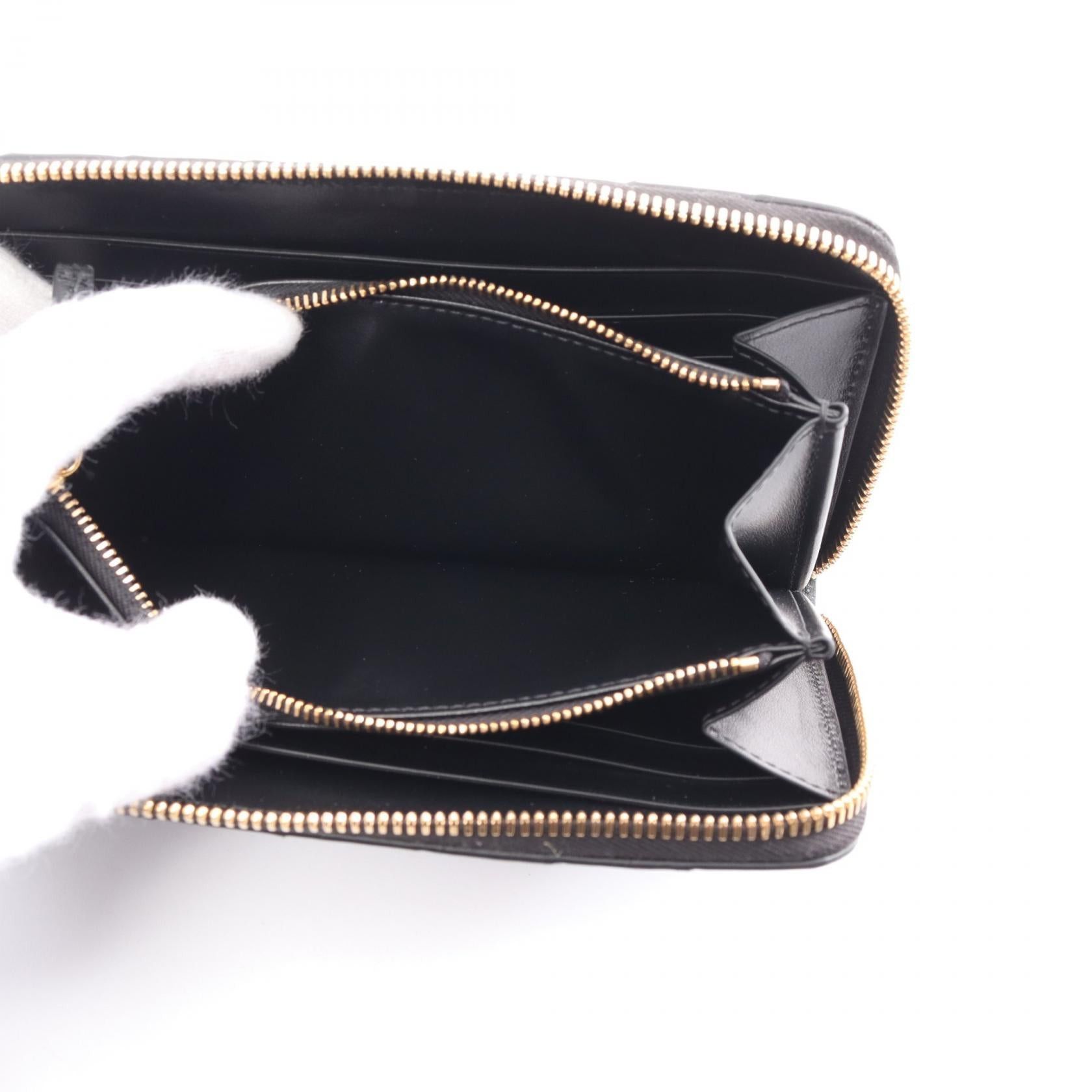 Bottega Veneta Bottega Veneta Intrecciato Round Zipper Long Wallet Leather Black Size ONE SIZE - 5 Thumbnail
