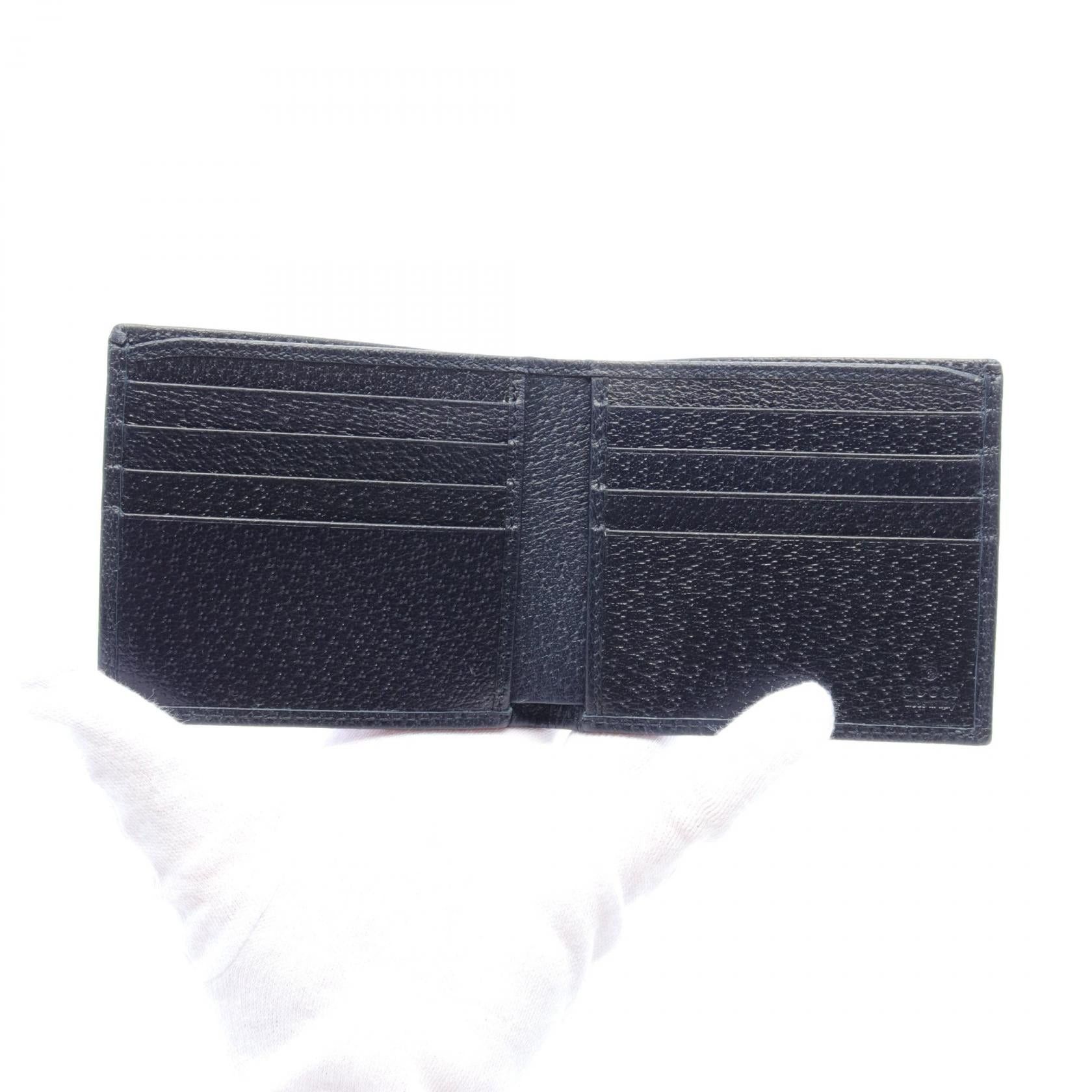 Gucci Gucci Ophidia Gg Supreme Sherry Line Bi-Fold Wallet Coated Canvas Leather Navy Beige Red Size ONE SIZE - 3 Thumbnail