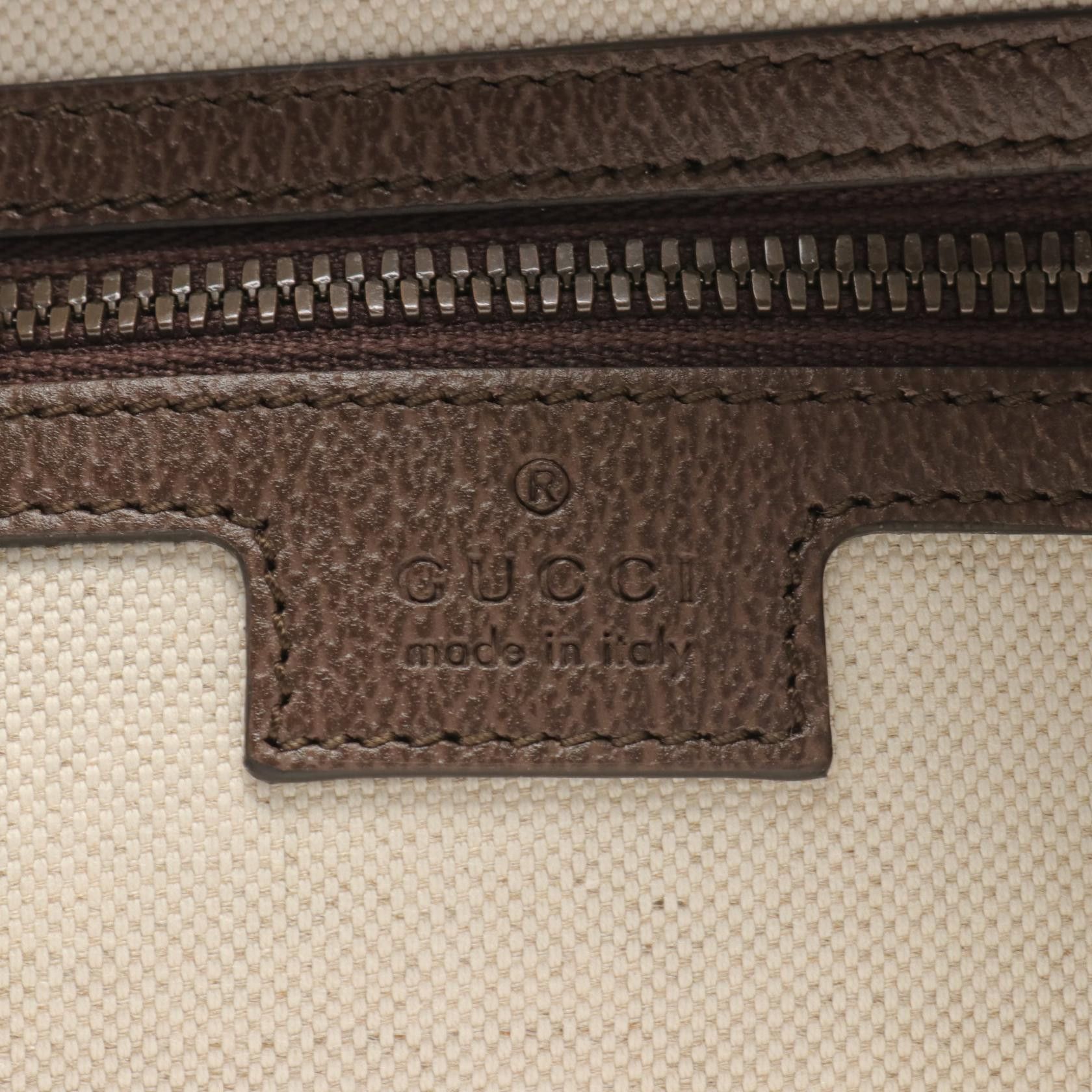 Gucci Gucci Gg Supreme Sherry Line Boston Bag Coated Canvas Leather Beige Brown Multicolor Size ONE SIZE - 4 Thumbnail