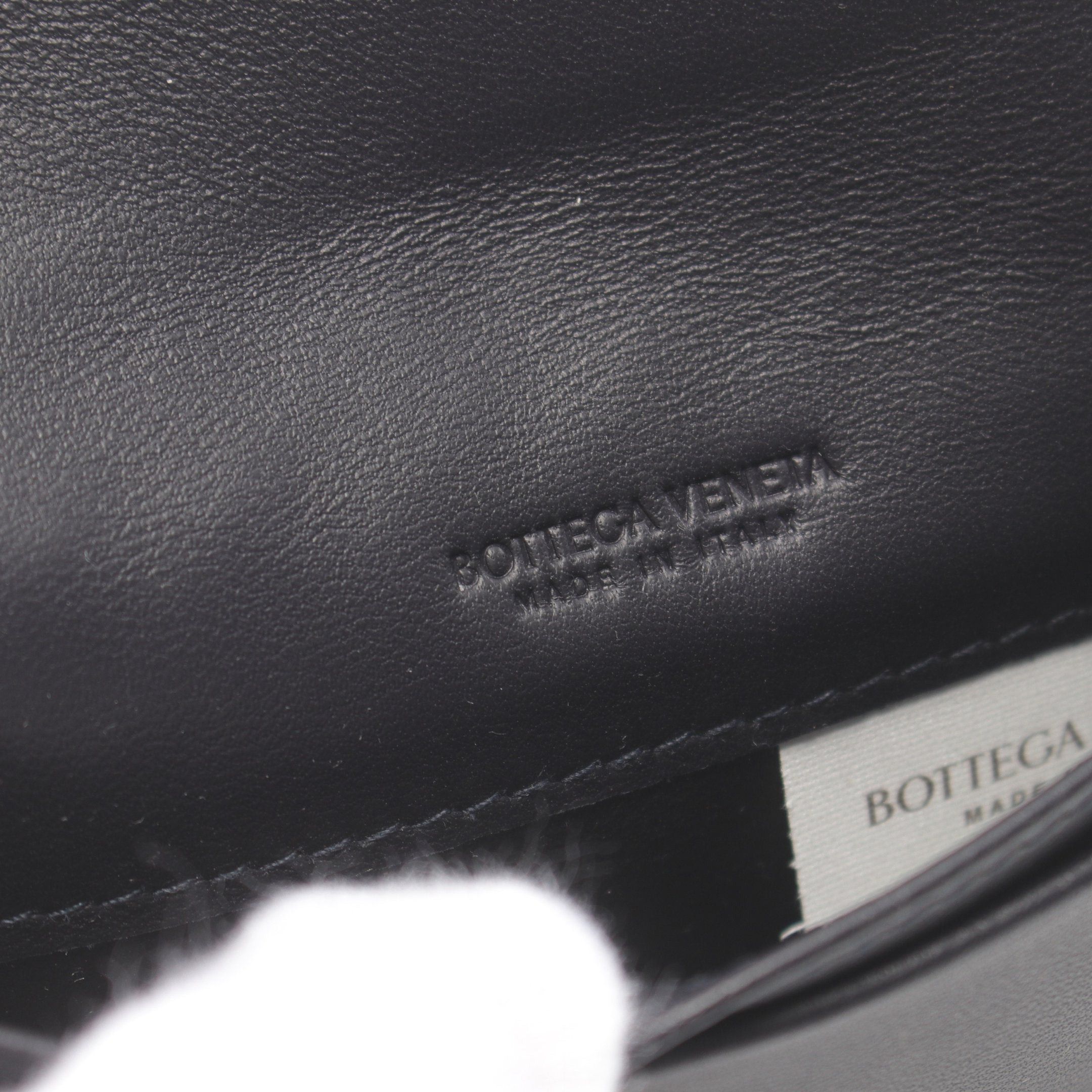 Bottega Veneta Bottega Veneta Intrecciato Card Case Name Holder Leather Black Size ONE SIZE - 4 Thumbnail