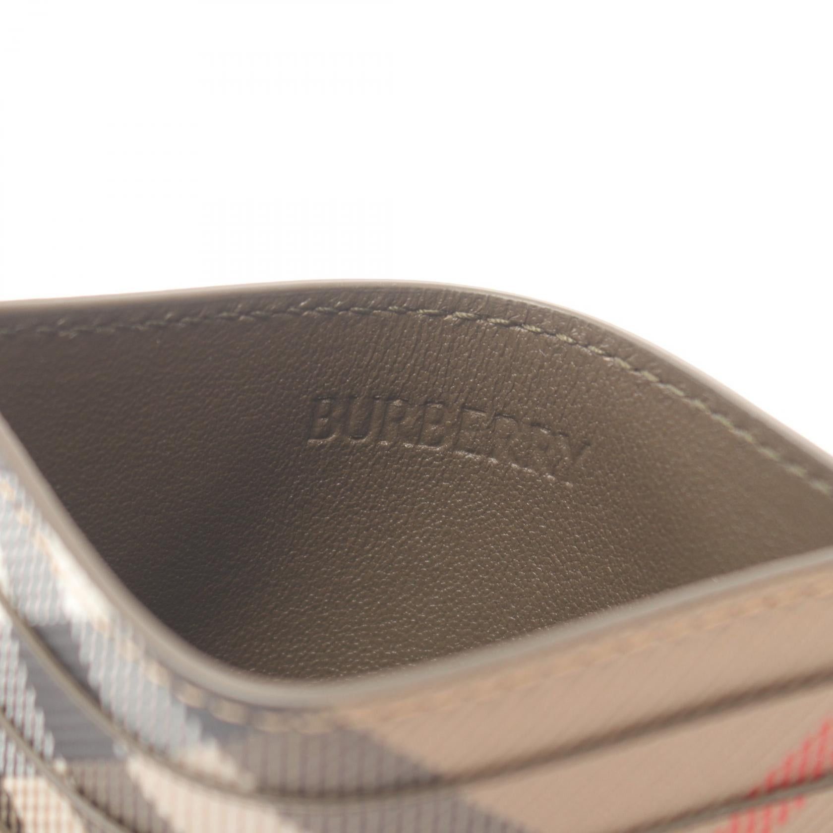 Burberry Burberry Check Card Case Coated Canvas Beige Multicolor Size ONE SIZE - 4 Thumbnail