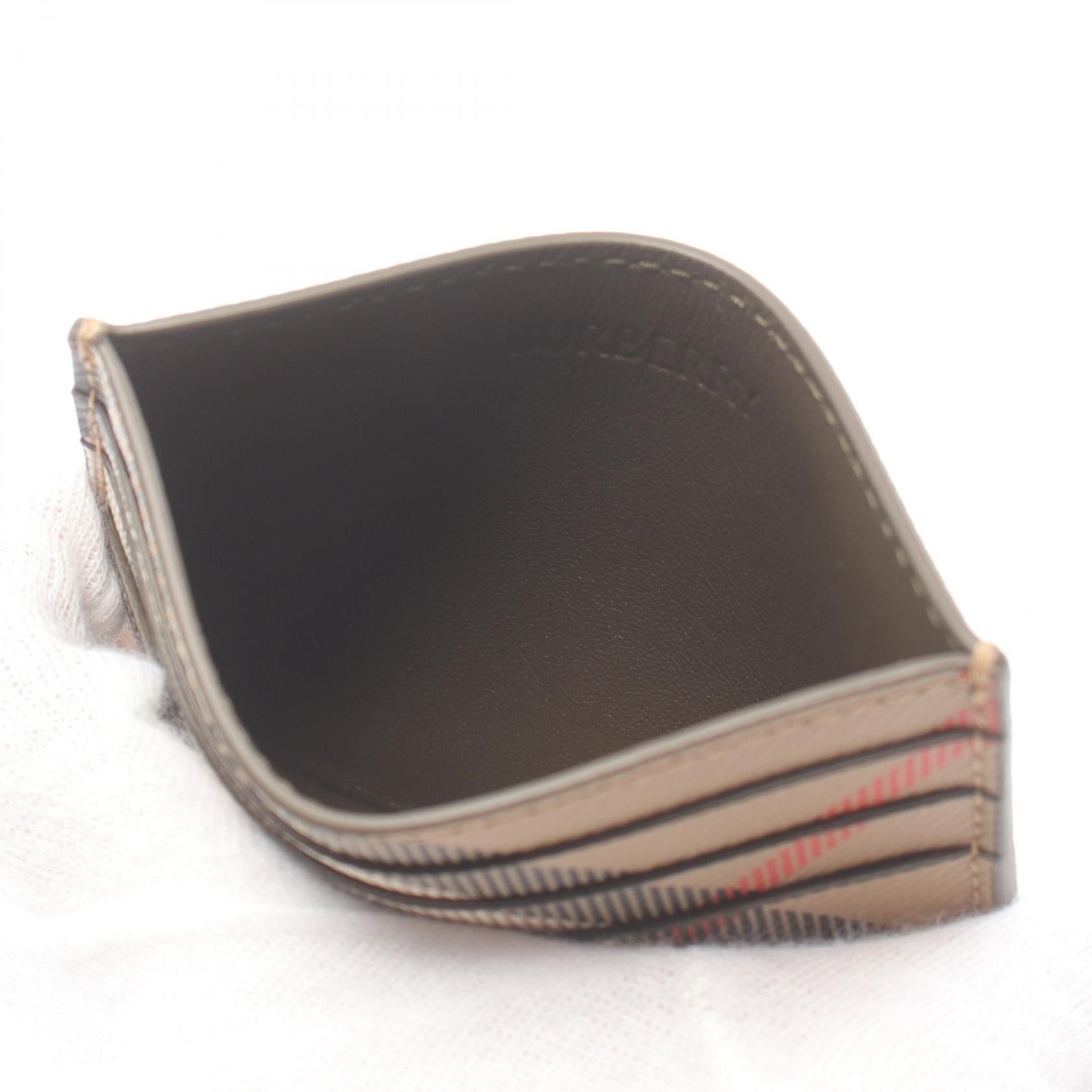 Burberry Burberry Check Card Case Coated Canvas Beige Multicolor Size ONE SIZE - 3 Thumbnail