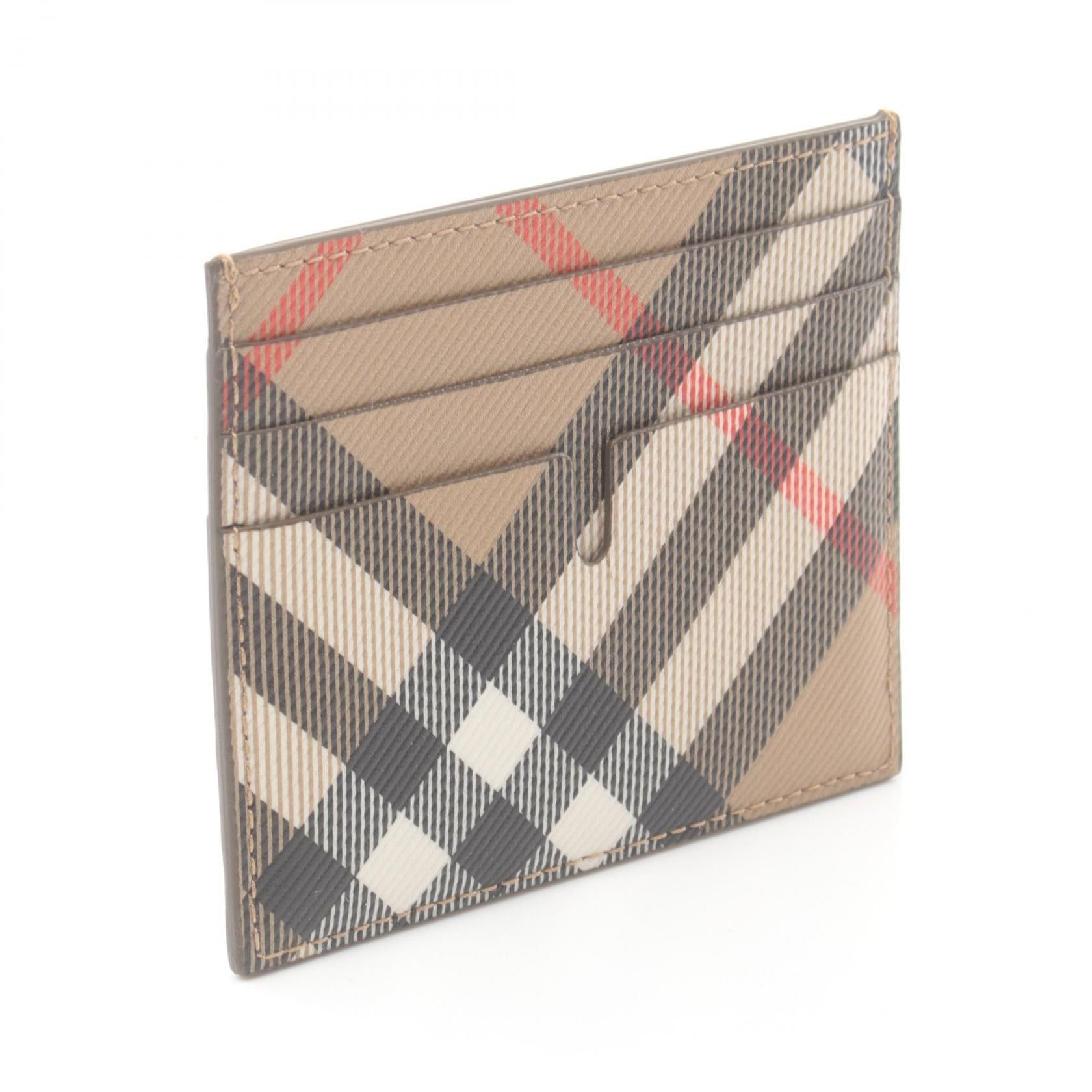 Burberry Burberry Check Card Case Coated Canvas Beige Multicolor Size ONE SIZE - 2 Thumbnail