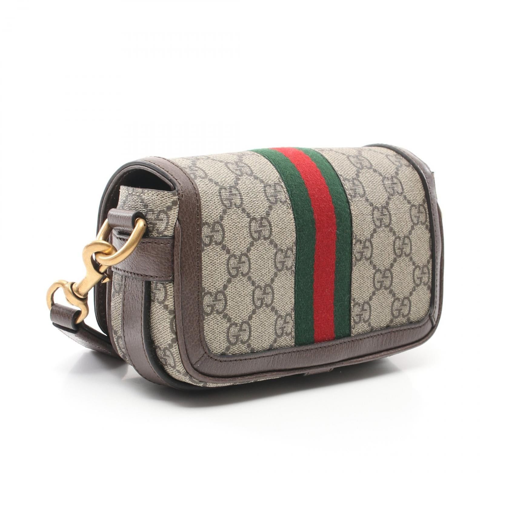 Gucci Gucci Offdia Gg Supreme Super Mini Shoulder Bag Coated Canvas Leather Beige Brown Multicolor Size ONE SIZE - 2 Thumbnail