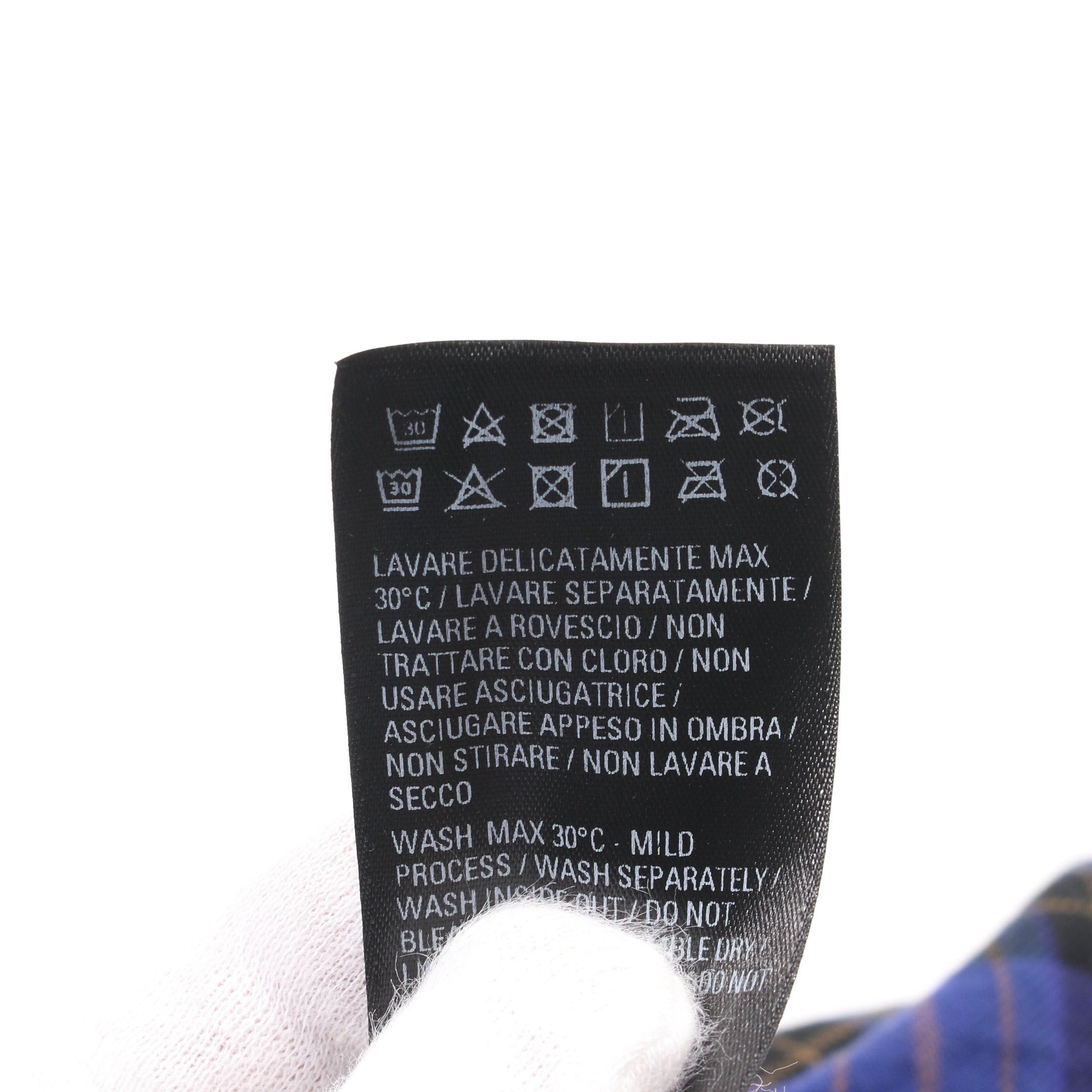 Balenciaga Balenciaga Authentic Patched T-Shirt Long Sleeve Cotton Black Blue Shirt Docking Damage Processing Size ONE SIZE - 6 Thumbnail