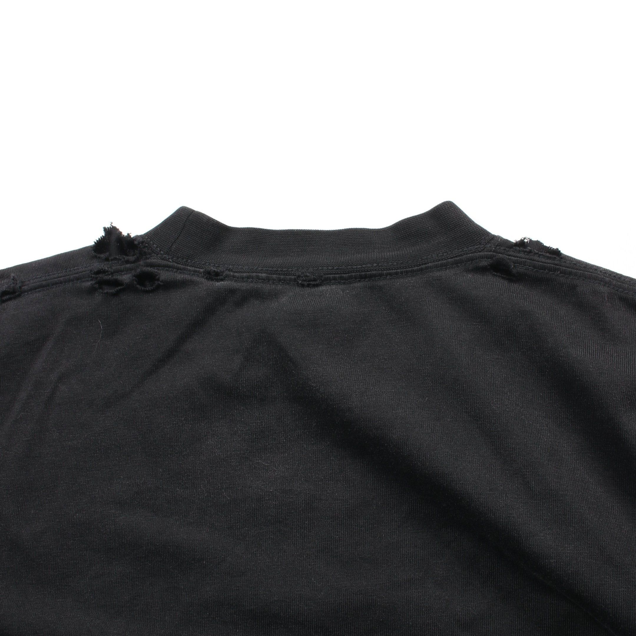 Balenciaga Balenciaga Authentic Patched T-Shirt Long Sleeve Cotton Black Blue Shirt Docking Damage Processing Size ONE SIZE - 8 Thumbnail