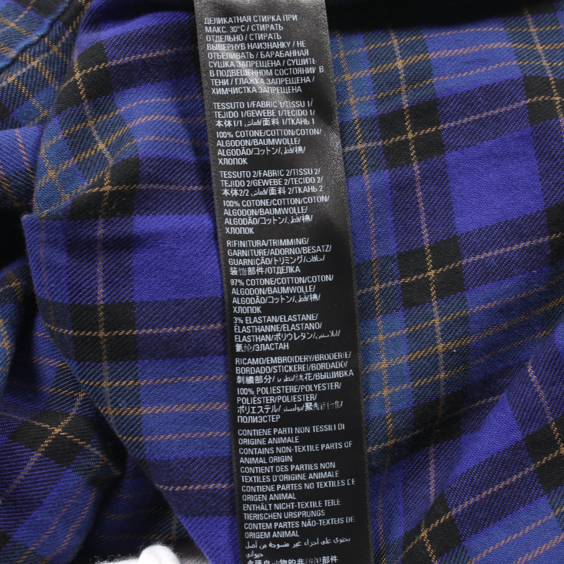 Balenciaga Balenciaga Authentic Patched T-Shirt Long Sleeve Cotton Black Blue Shirt Docking Damage Processing Size ONE SIZE - 5 Thumbnail