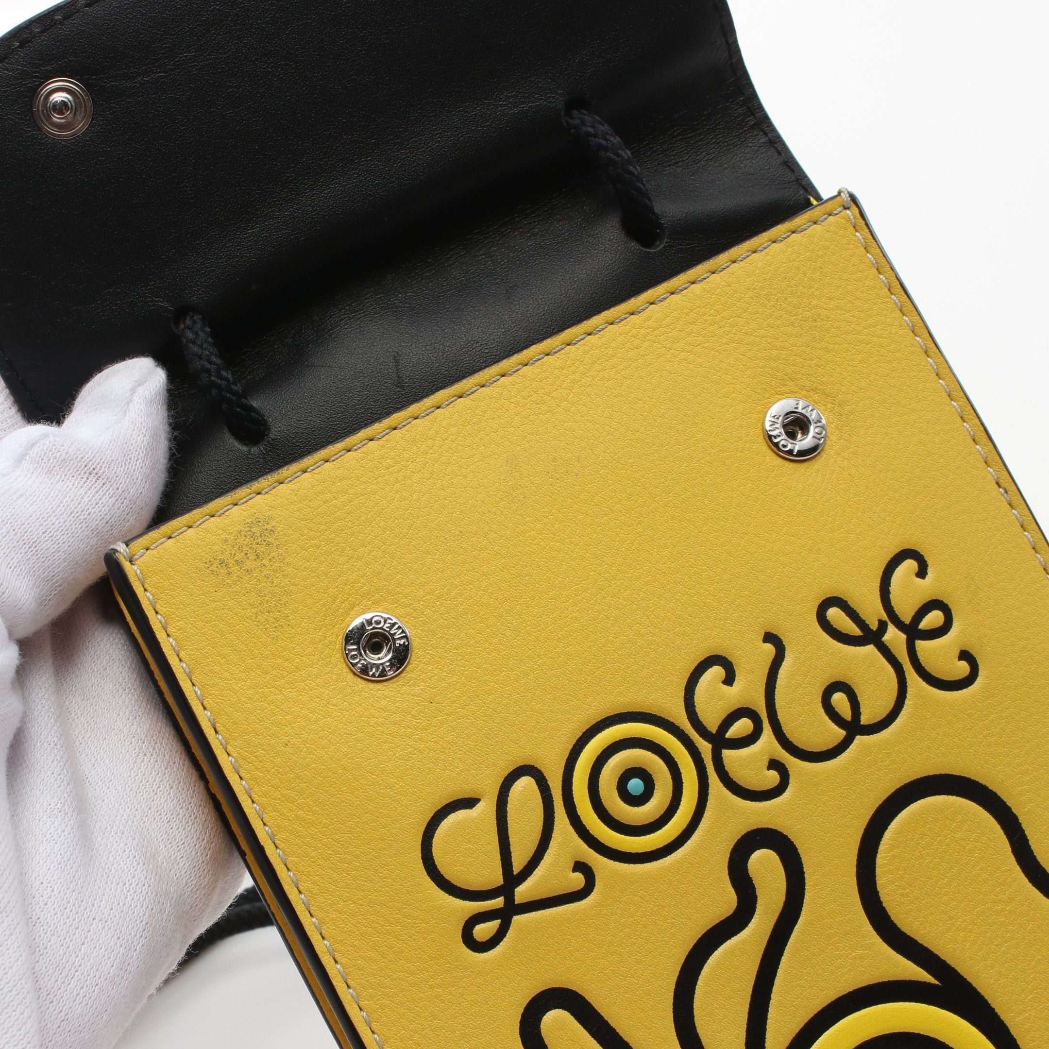 Loewe Loewe Eye Phone Shoulder Pochette Smartphone Case Leather Yellow Black Light Blue Size ONE SIZE - 6 Thumbnail