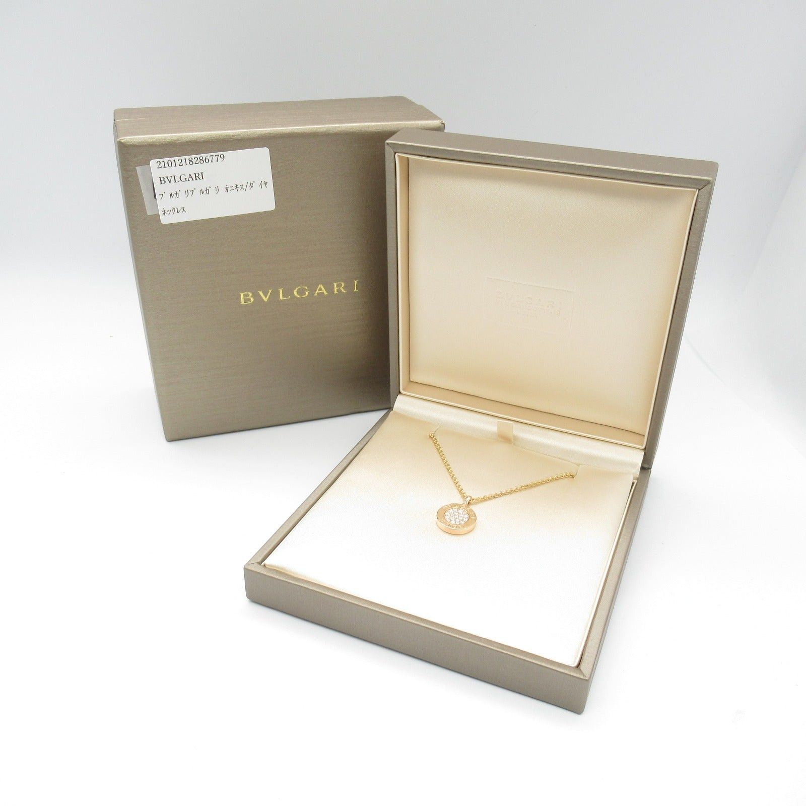 Bvlgari Bvlgari Bulgari Onyx/Diamond Necklace K18Pg (Pink Gold) Diamond Onyx Black Clear Size ONE SIZE - 7 Thumbnail